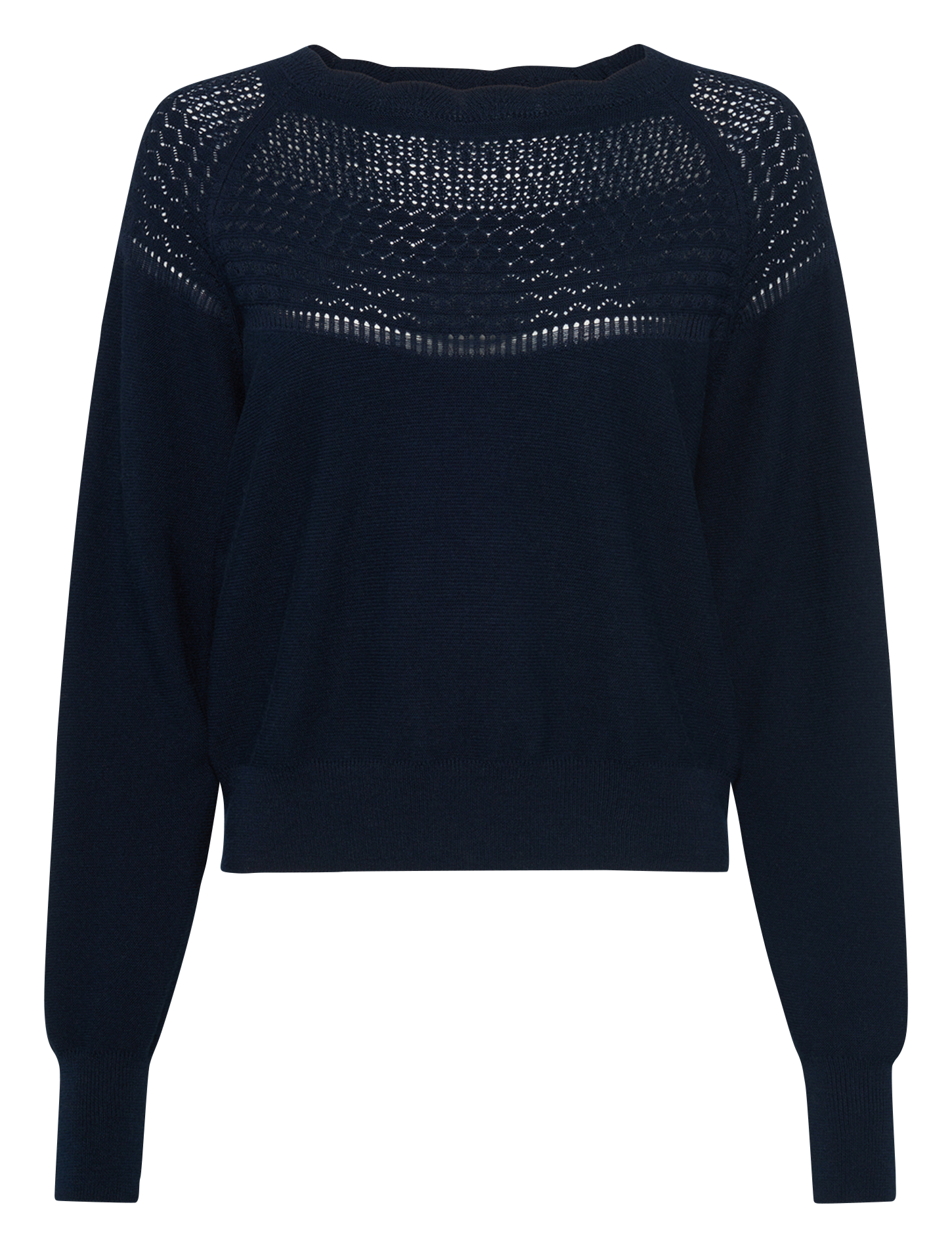 Pull col bateau avec détails ajourés GERARD DAREL Bleu