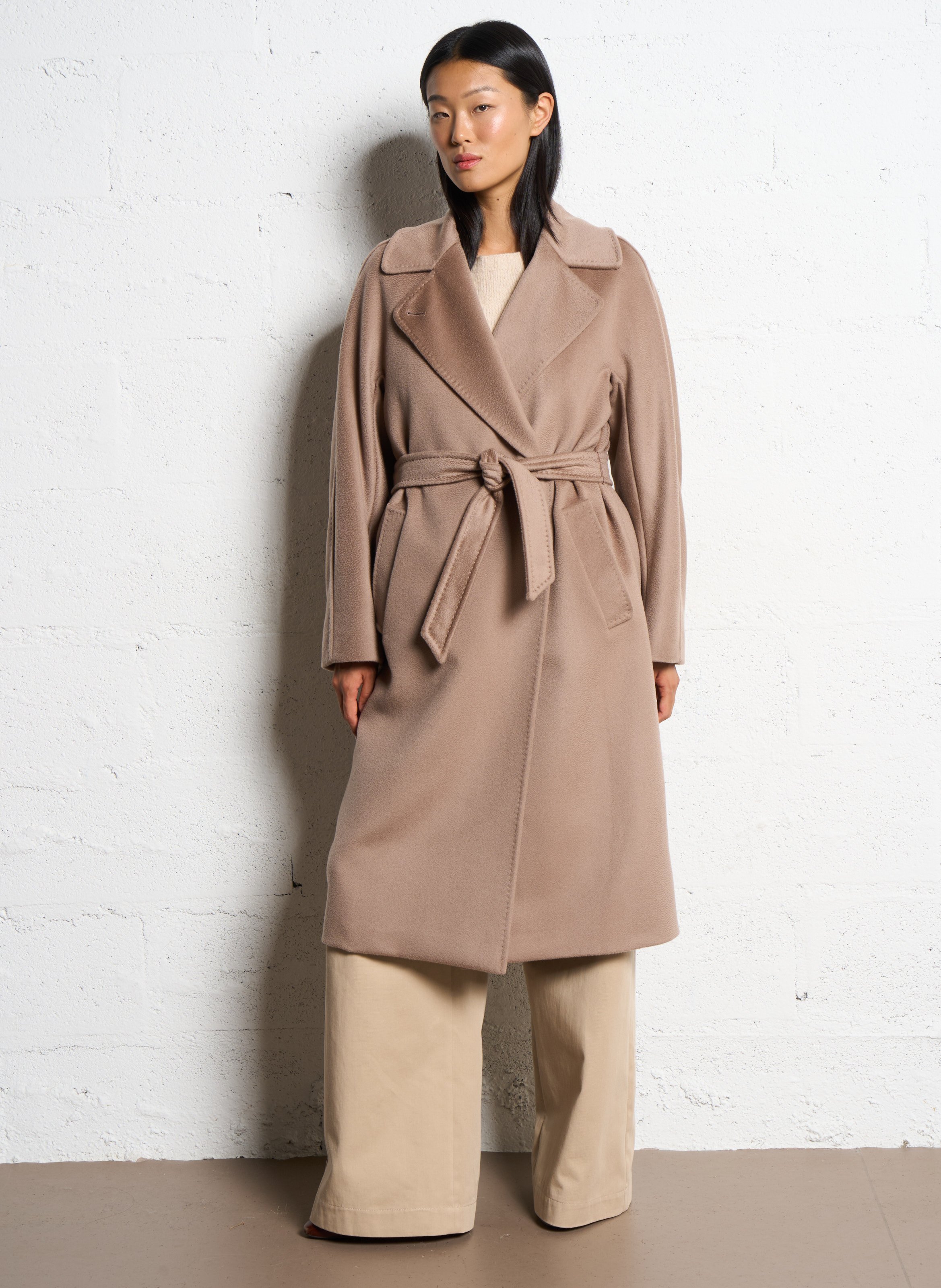 Cocoon-Mantel aus Wolle mit Reverskragen MAX MARA WEEK END Braun