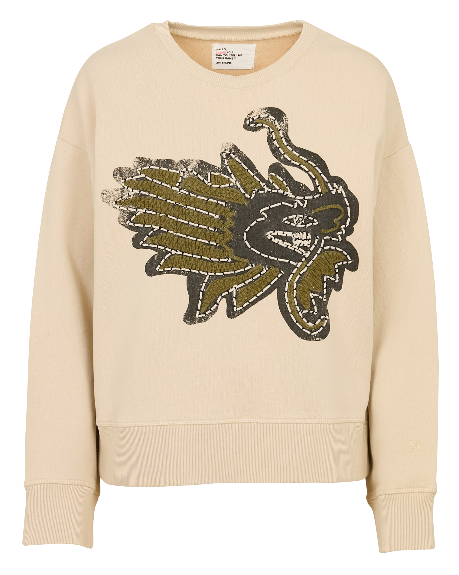 Effen sweater LEON & HARPER Grijs