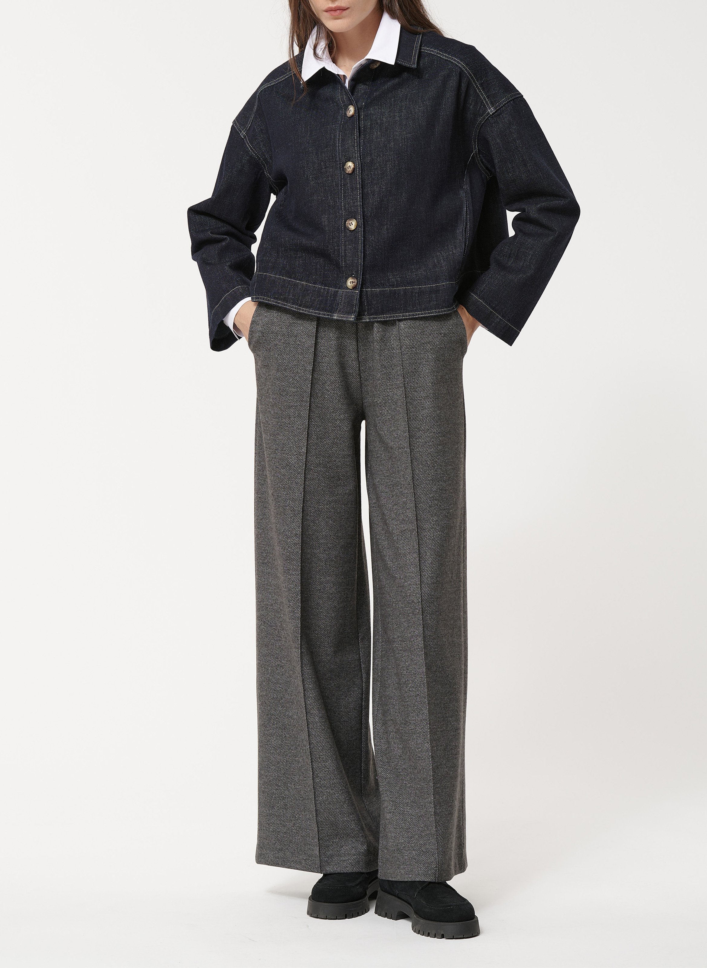 Wide trousers HUMILITY Silver