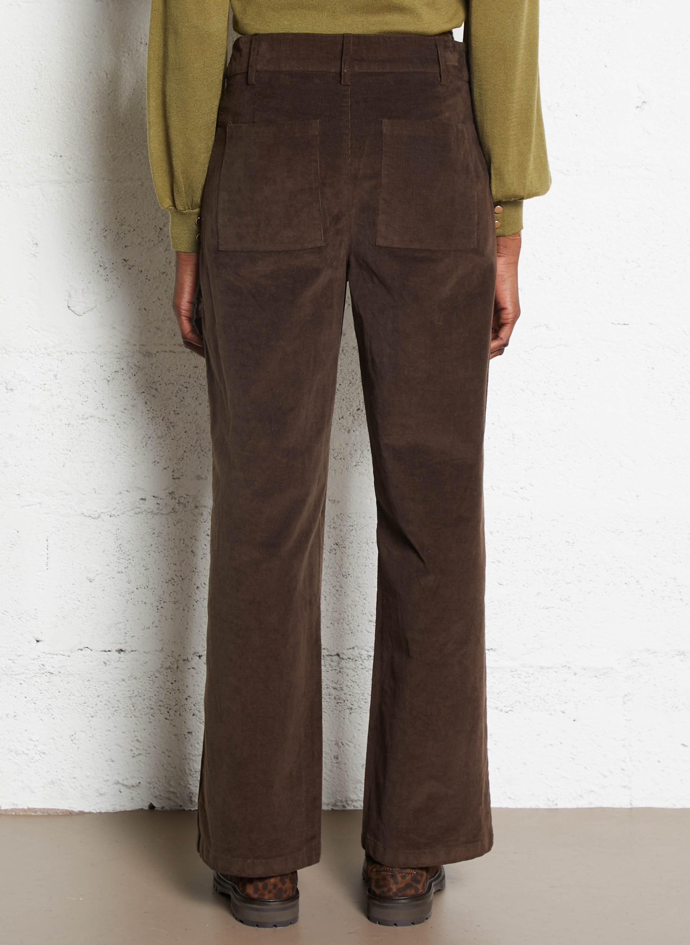 Wide cotton trousers  PETITE MENDIGOTE Brown