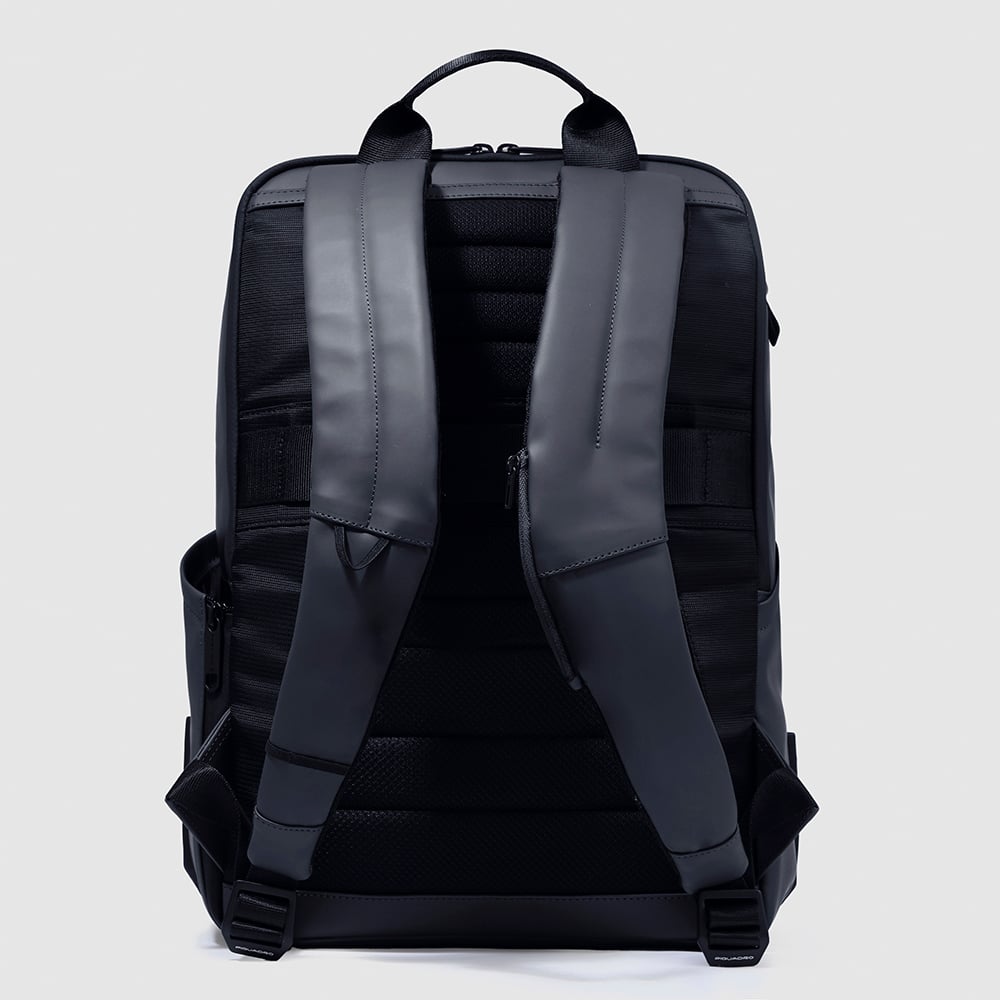 Backpack for computer and ipad® with chest strap, bottle pocket PIQUADRO Blue