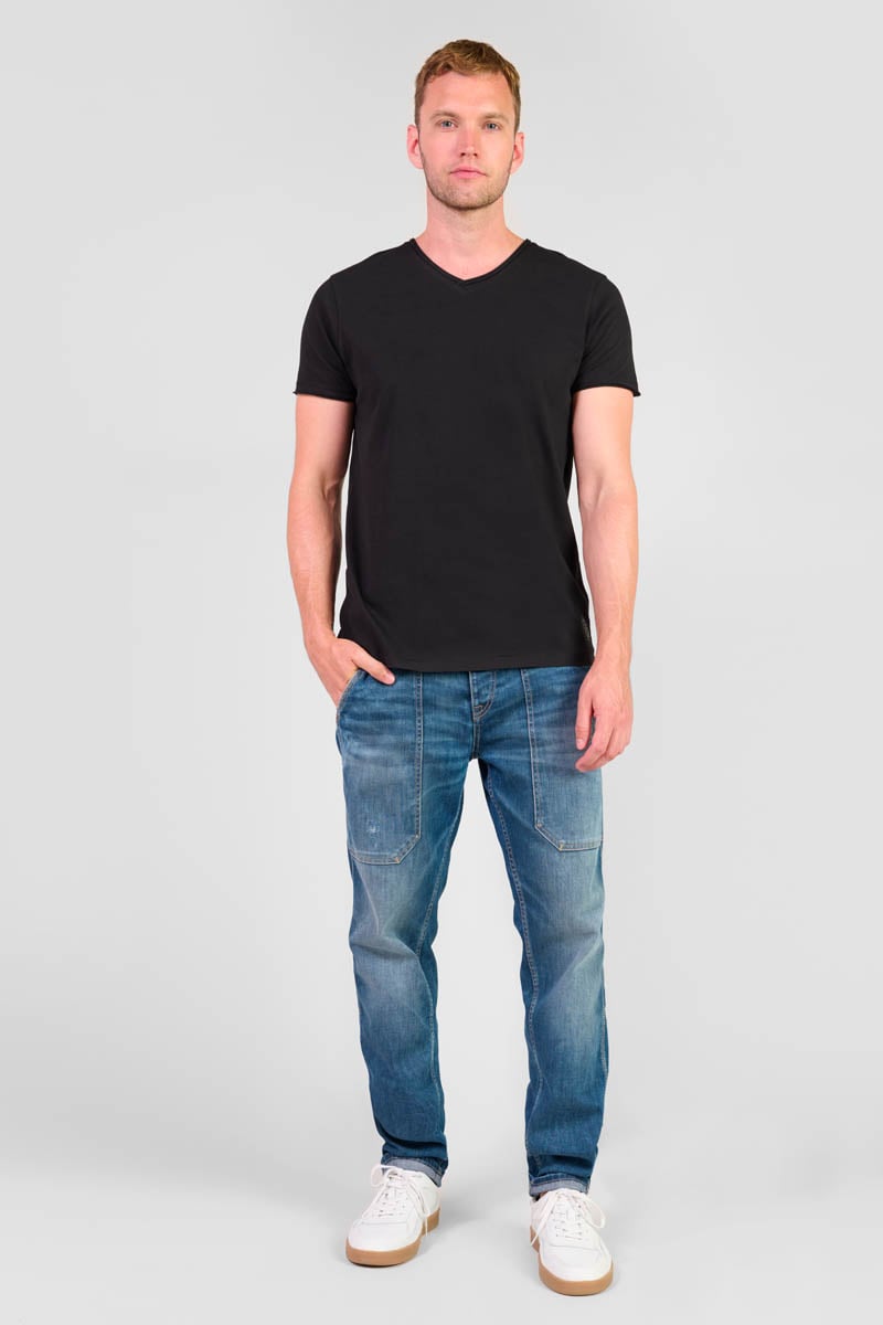 Straight loose jeans, length 34 LE TEMPS DES CERISES Blue