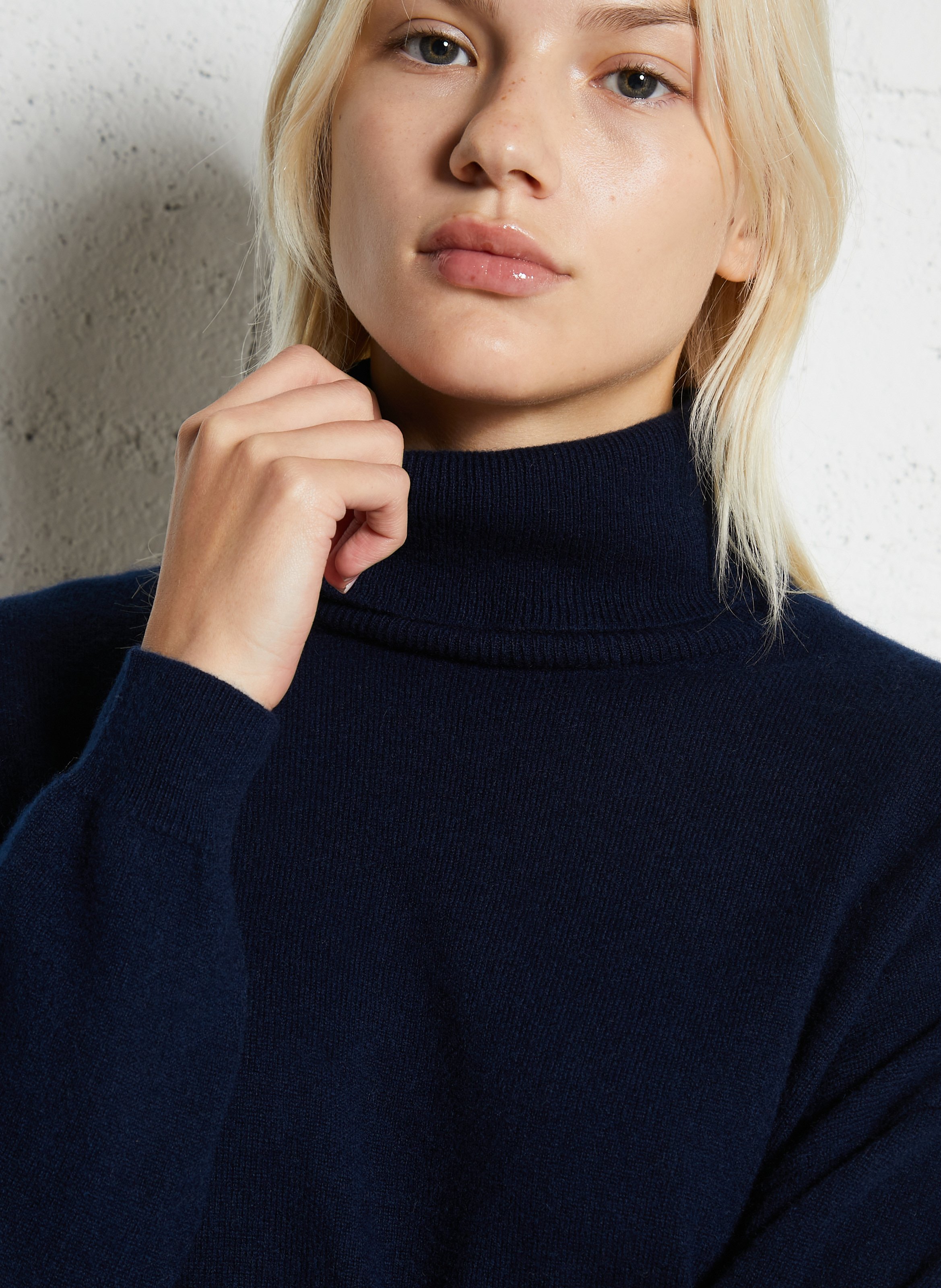 Oversize Rollkragenpullover aus Kaschmir SUD EXPRESS Blau