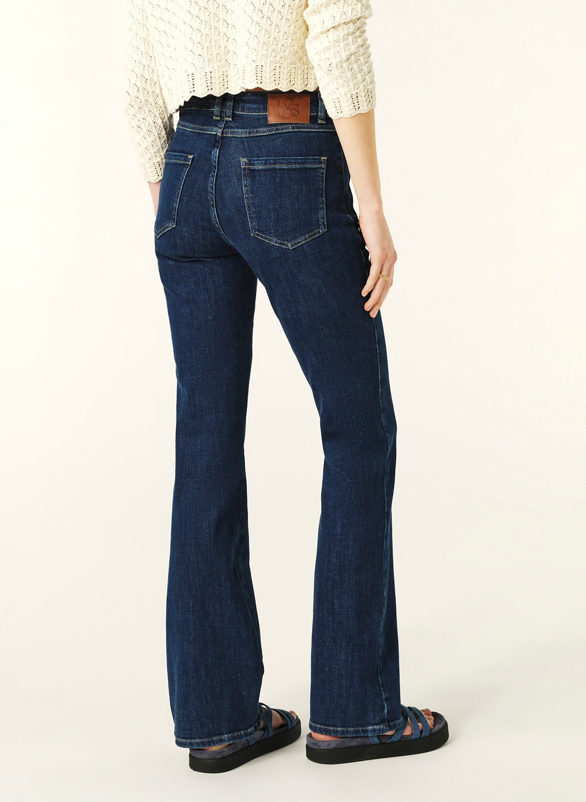 Jean droit en coton mélangé  BA&SH Bleu