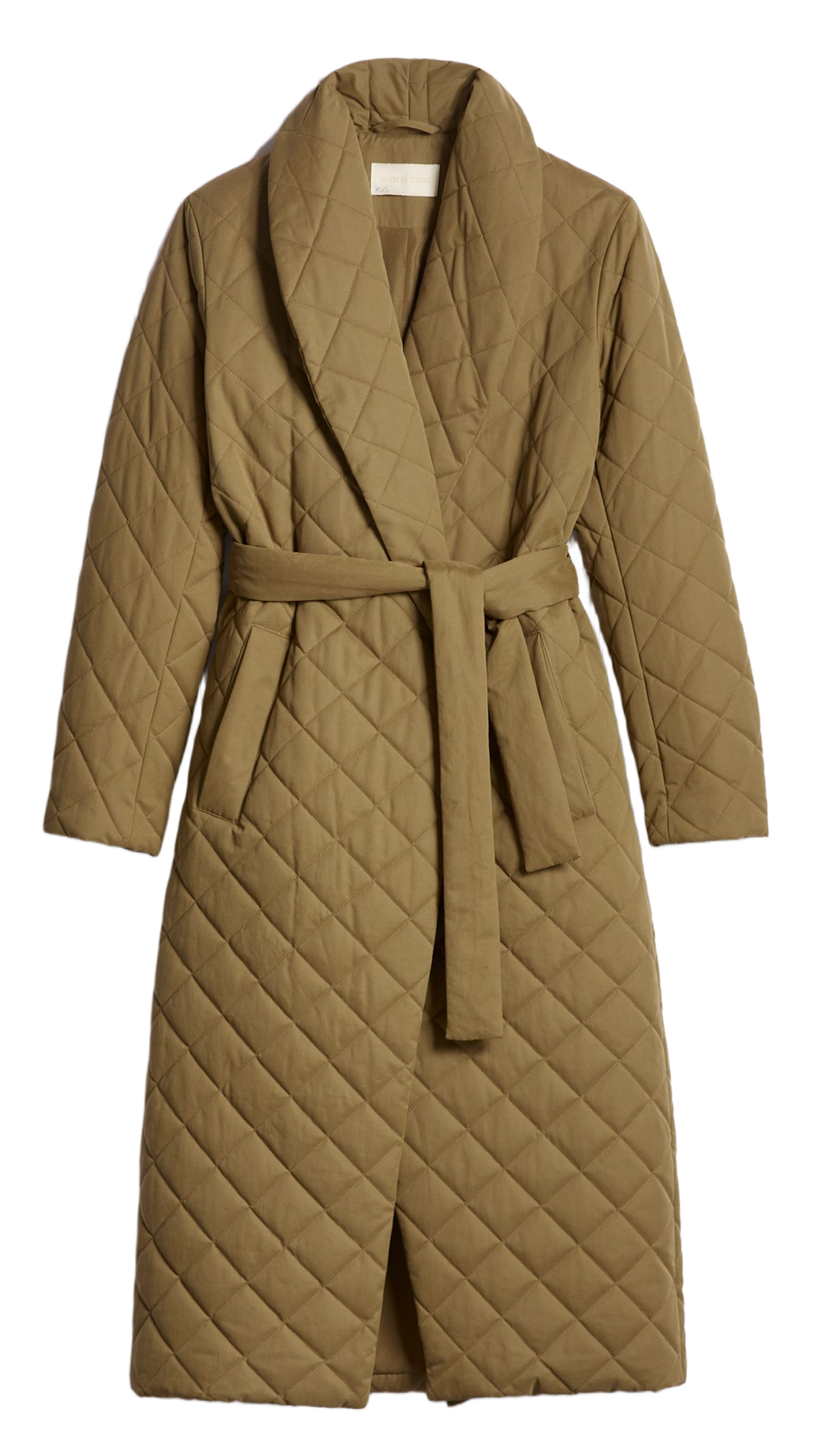 Quilted mid-length coat with belt VANESSA BRUNO Green