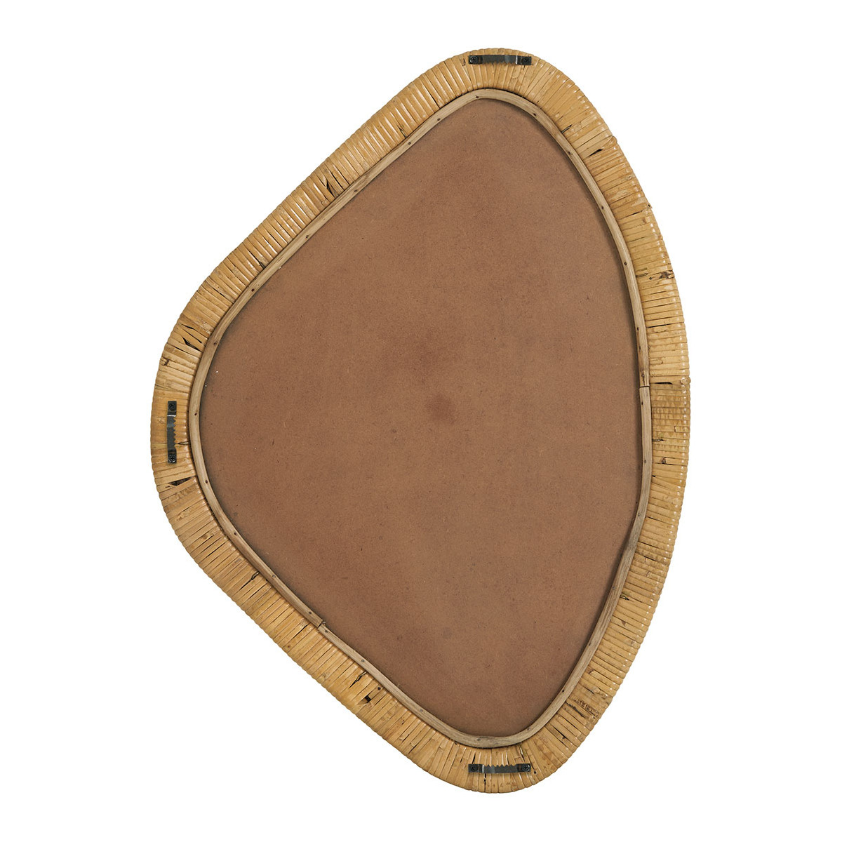 Wicker mirror BLANC D'IVOIRE Yellow