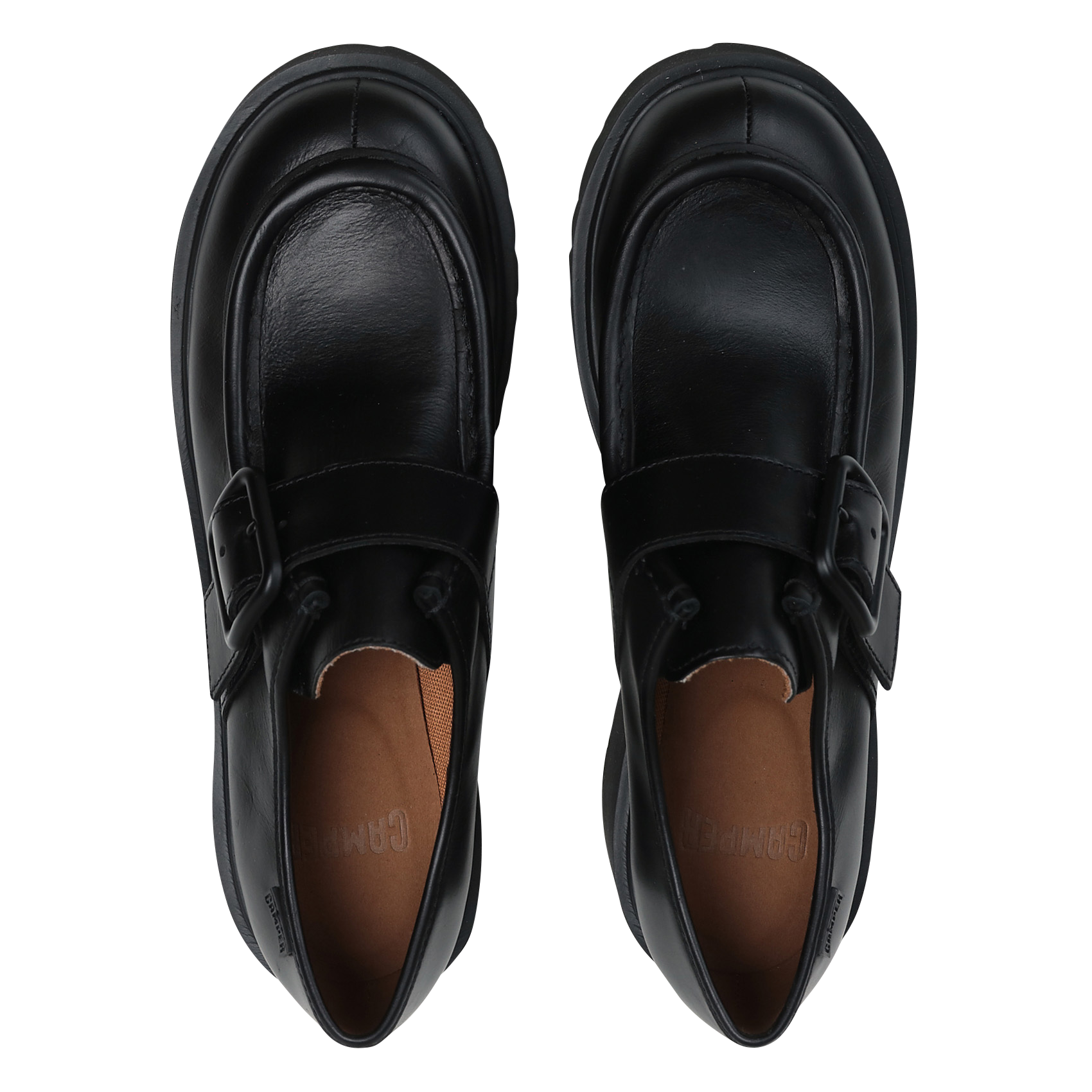 Mocassins compensés en cuir CAMPER Noir