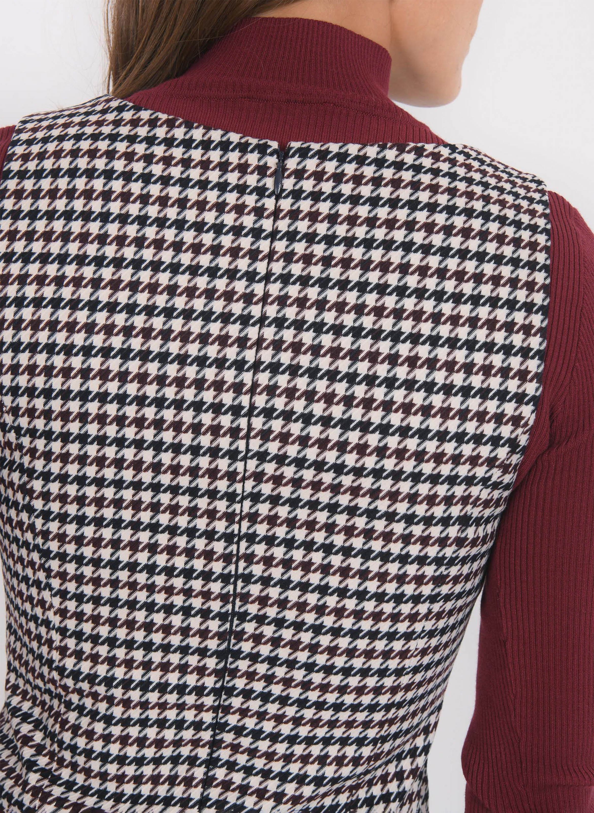 Korte jurk met V-hals en print KOOKAI Blauw