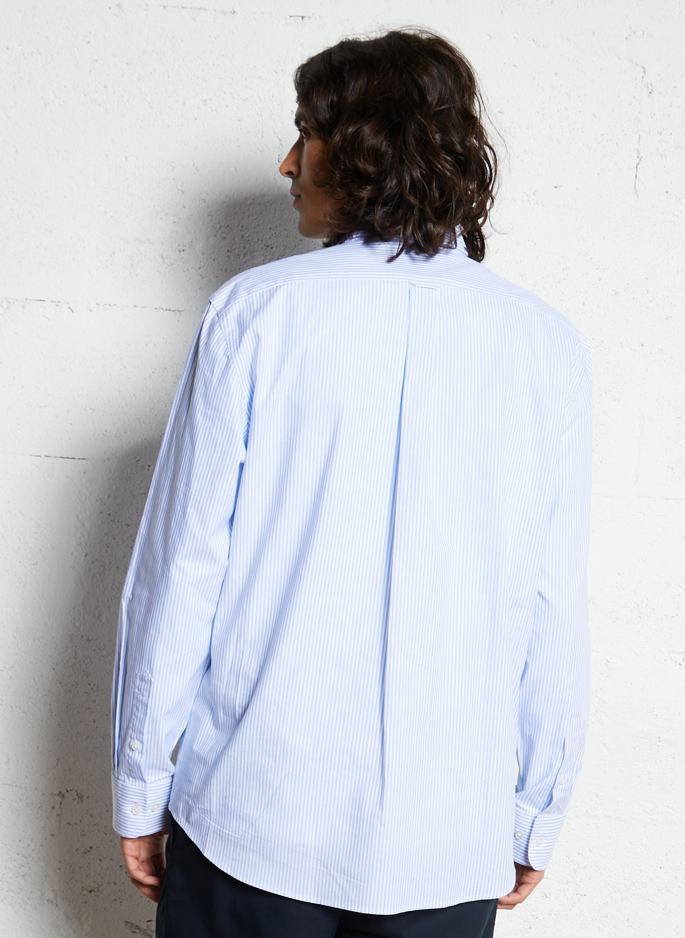 Chemise droite à rayures en coton EDEN PARK Rose