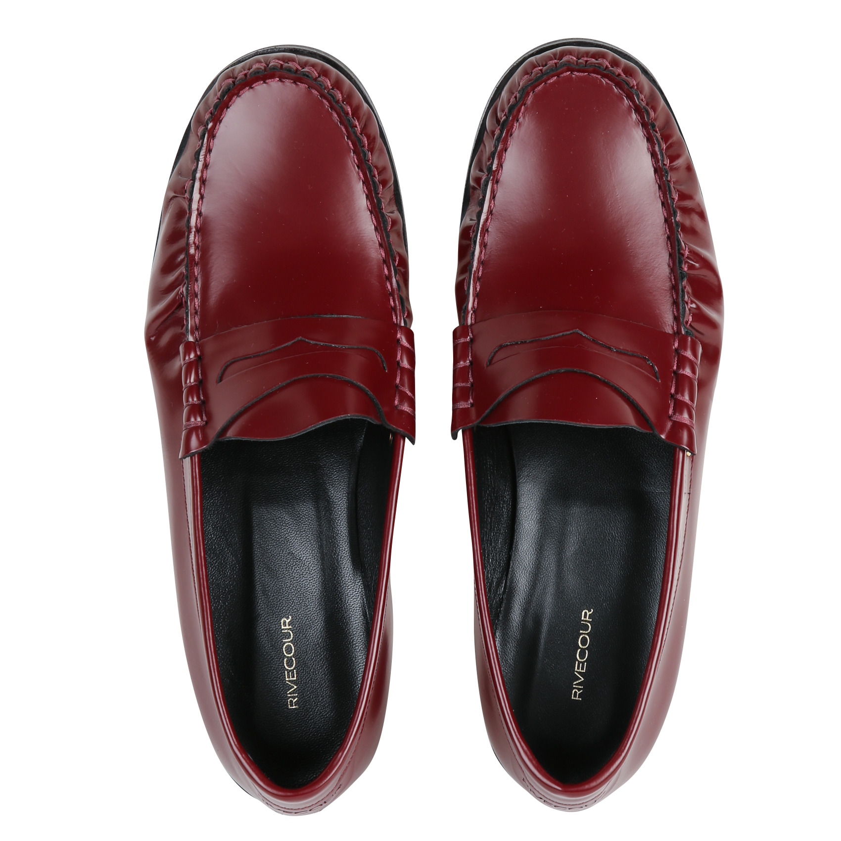 Mocassins en cuir RIVECOUR Rouge
