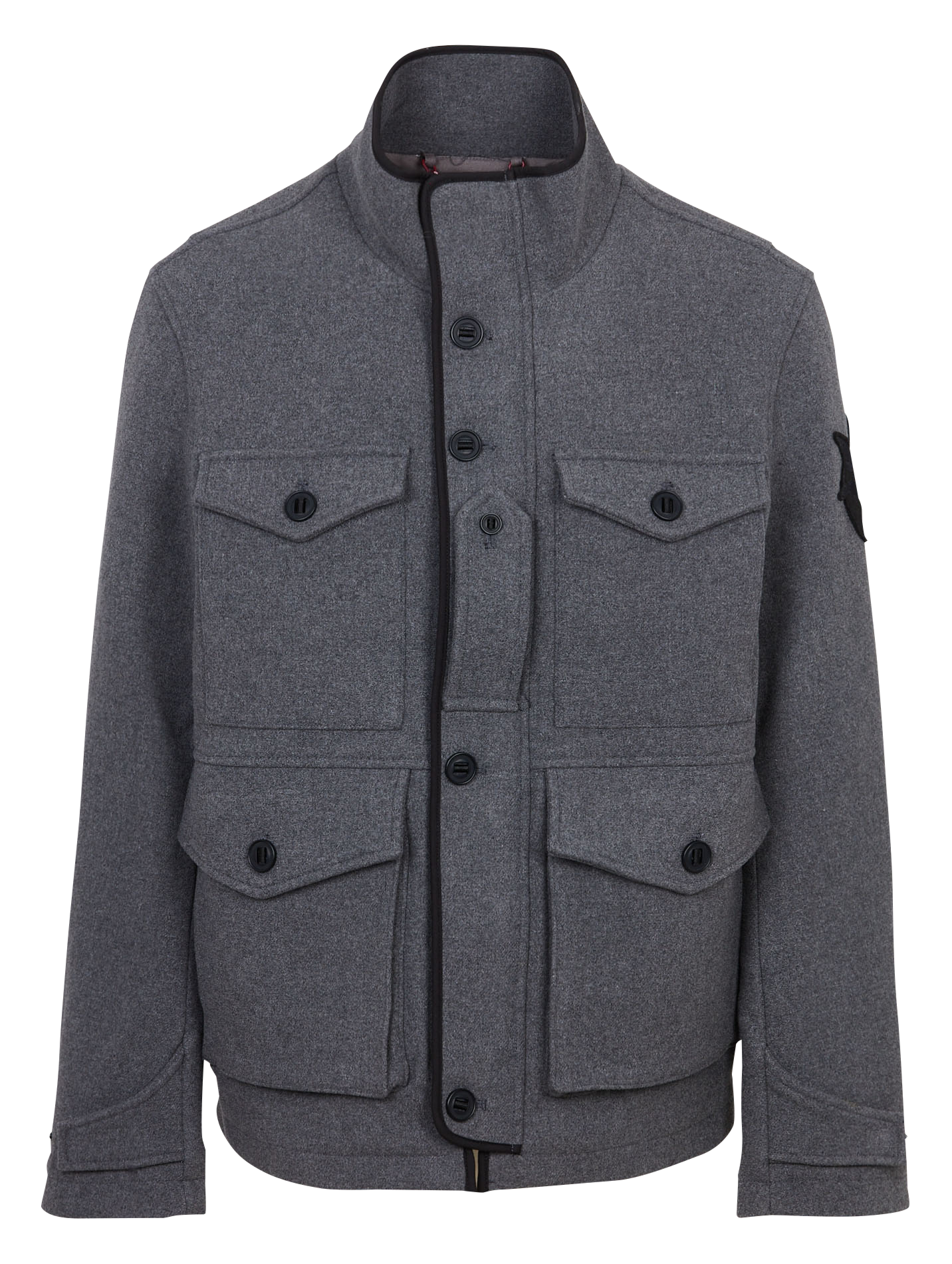 Manteau col montant en laine CHEVIGNON Gris
