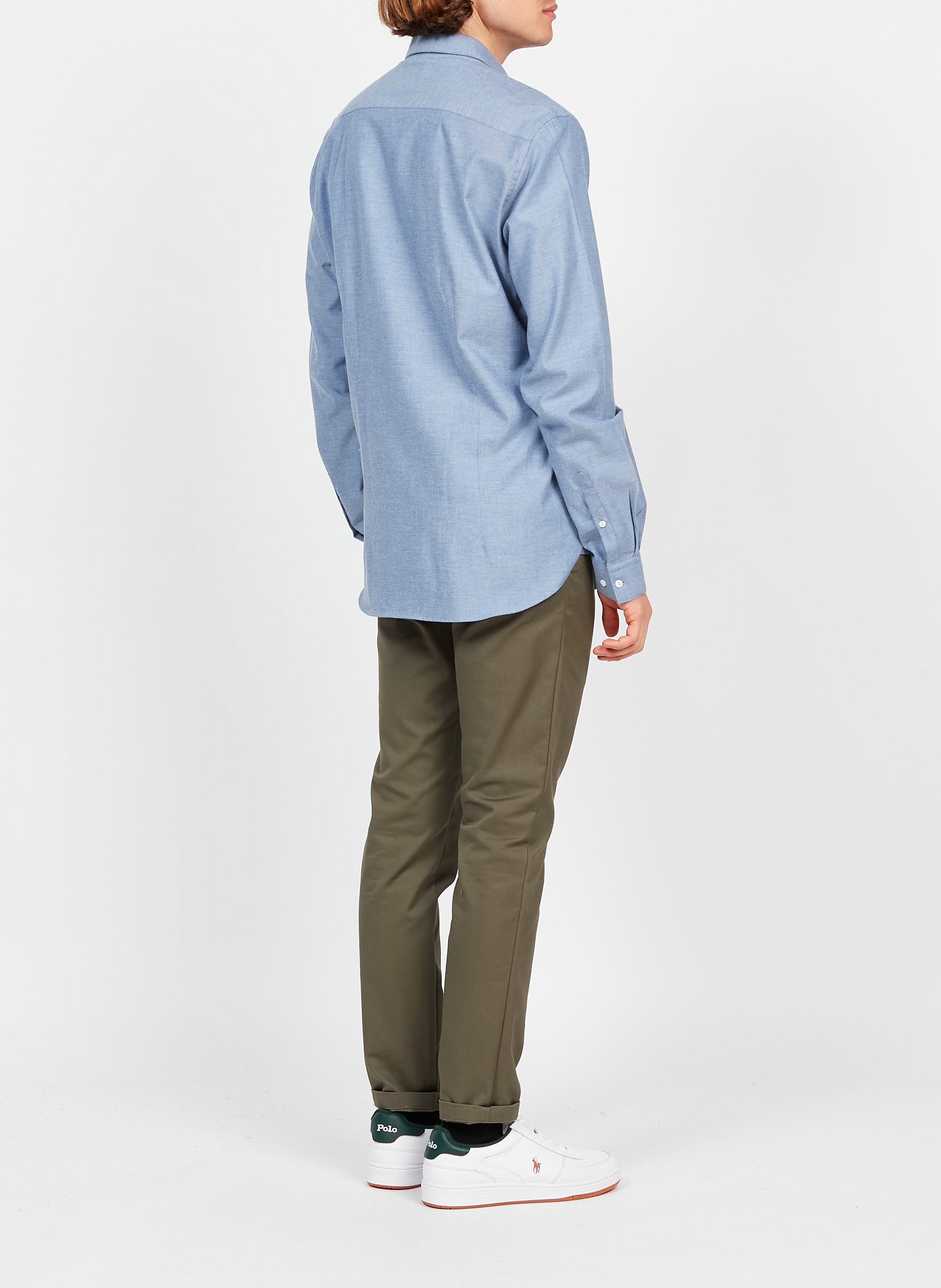 Slim-fit cotton shirt with classic collar ATELIER PRIVE Blue