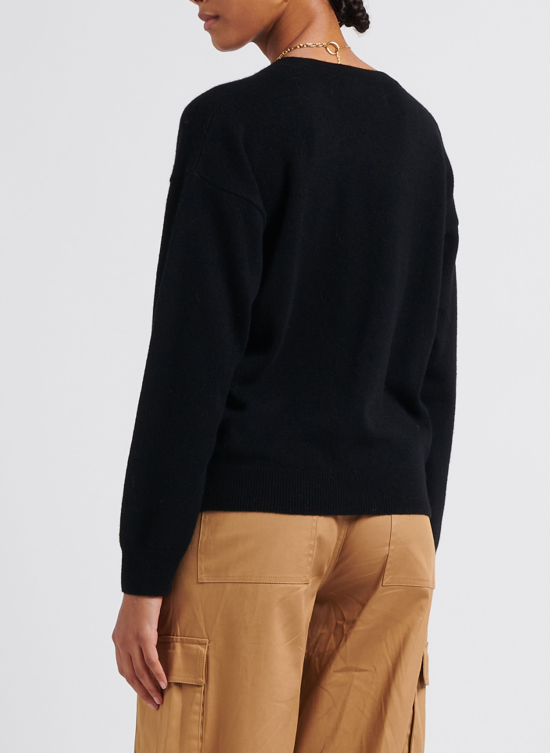V-neck cashmere sweater SAISON 1865 Black