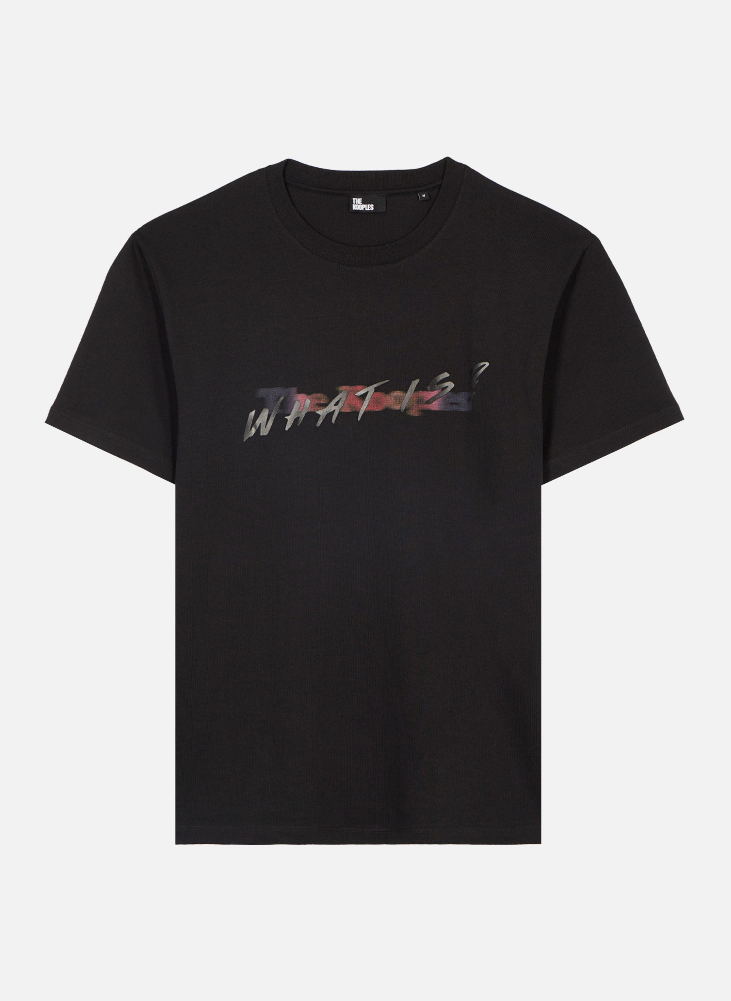 T-shirt with multicolored logo THE KOOPLES Black