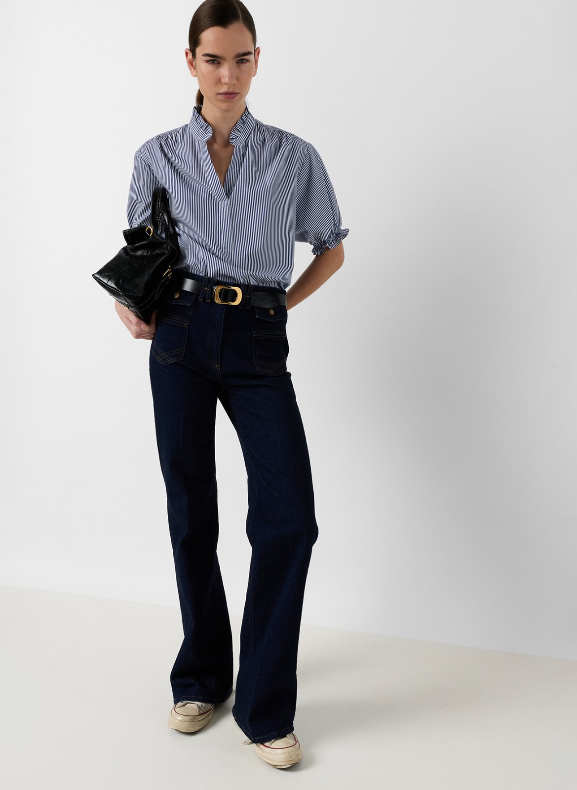 Loose short-sleeve striped top GERARD DAREL Blue