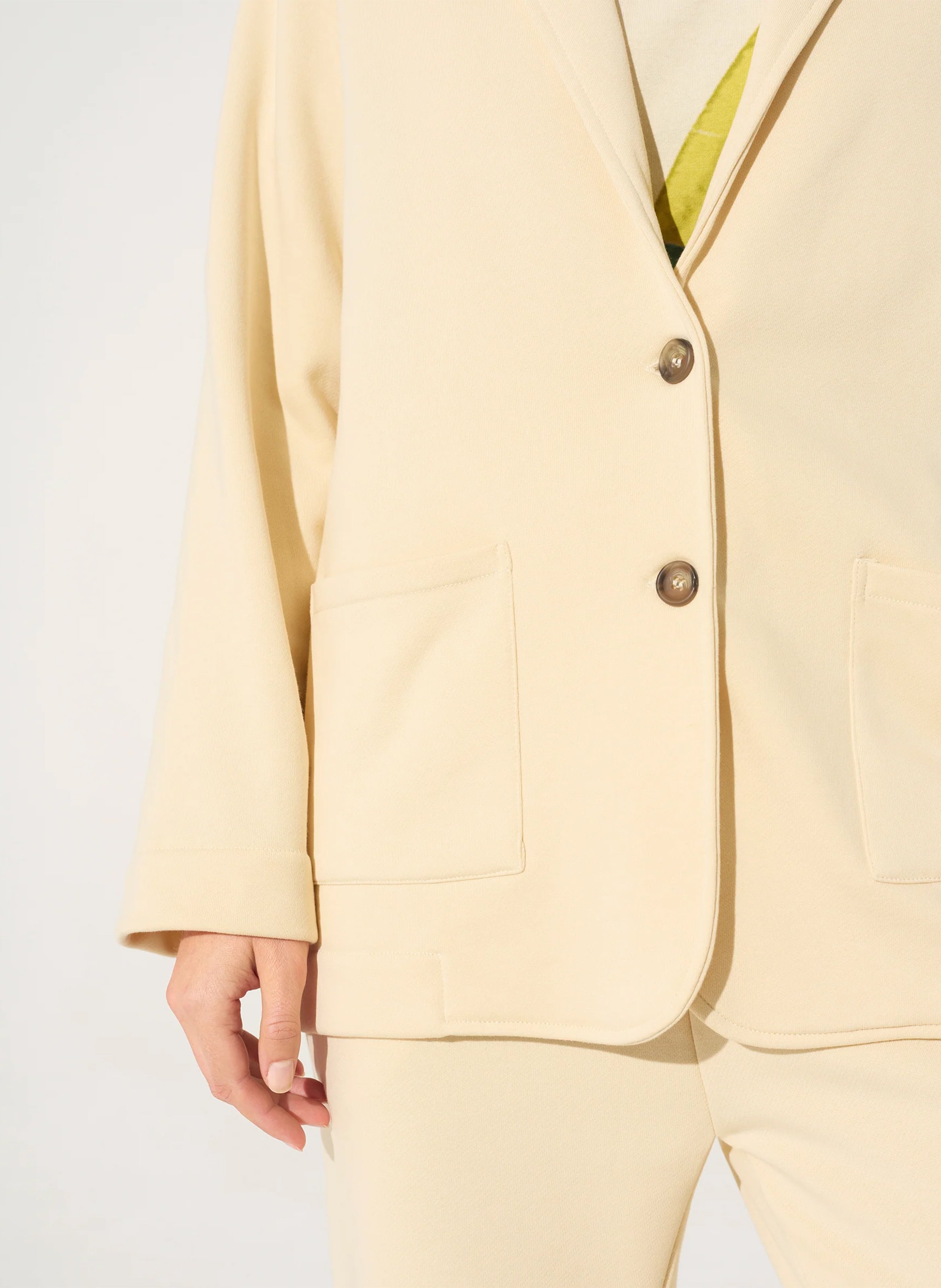 Veste en coton col tailleur ACOTE Blanc