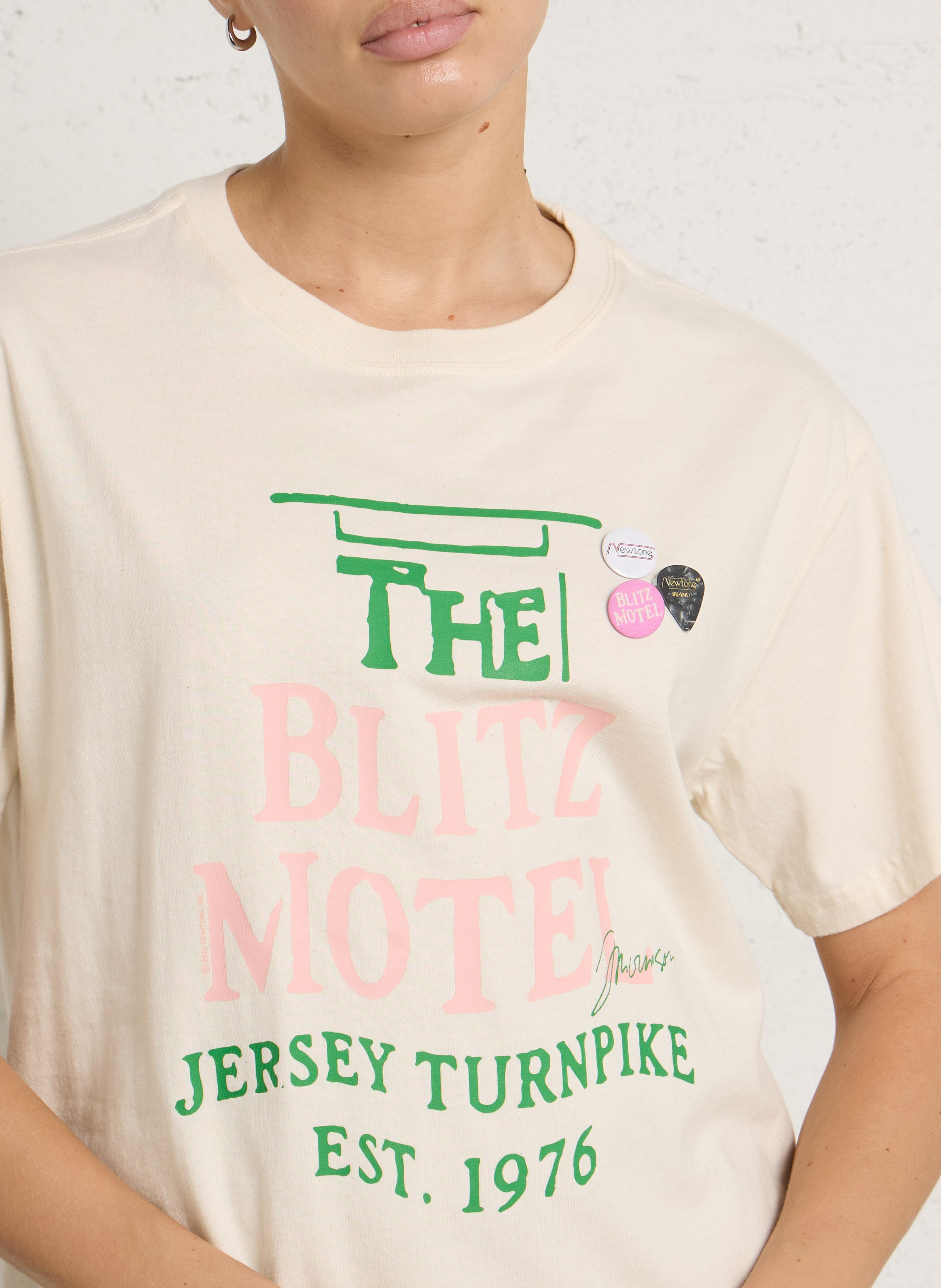 Tee-shirt droit en coton NEWTONE Beige