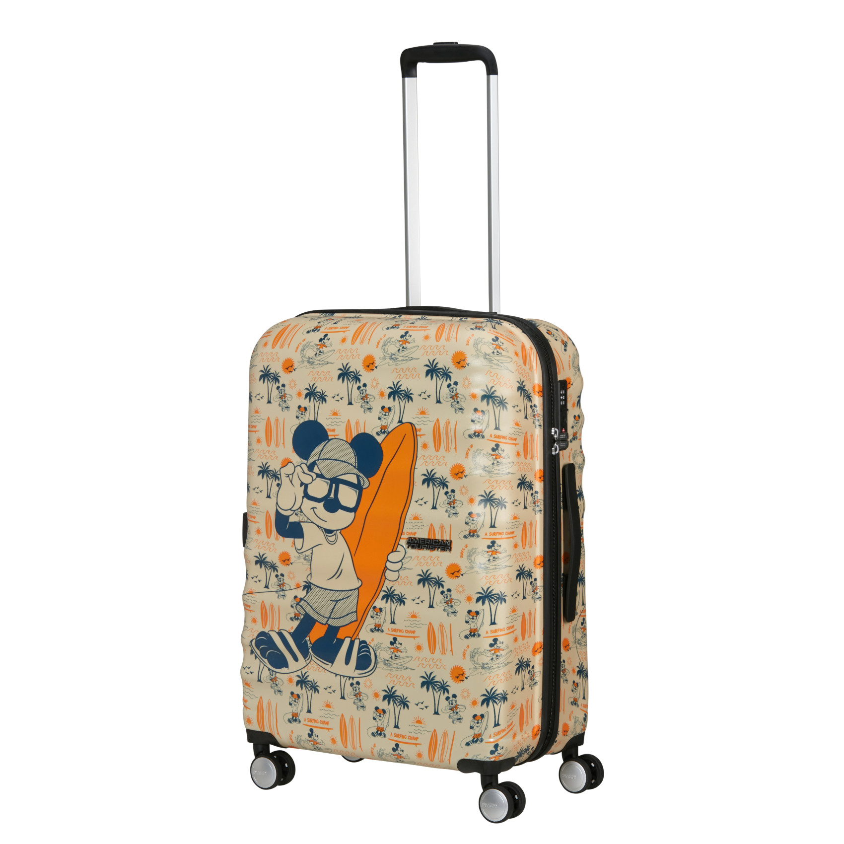 Wavebreaker Disney suitcase 4 wheels size M AMERICAN TOURISTER Yellow