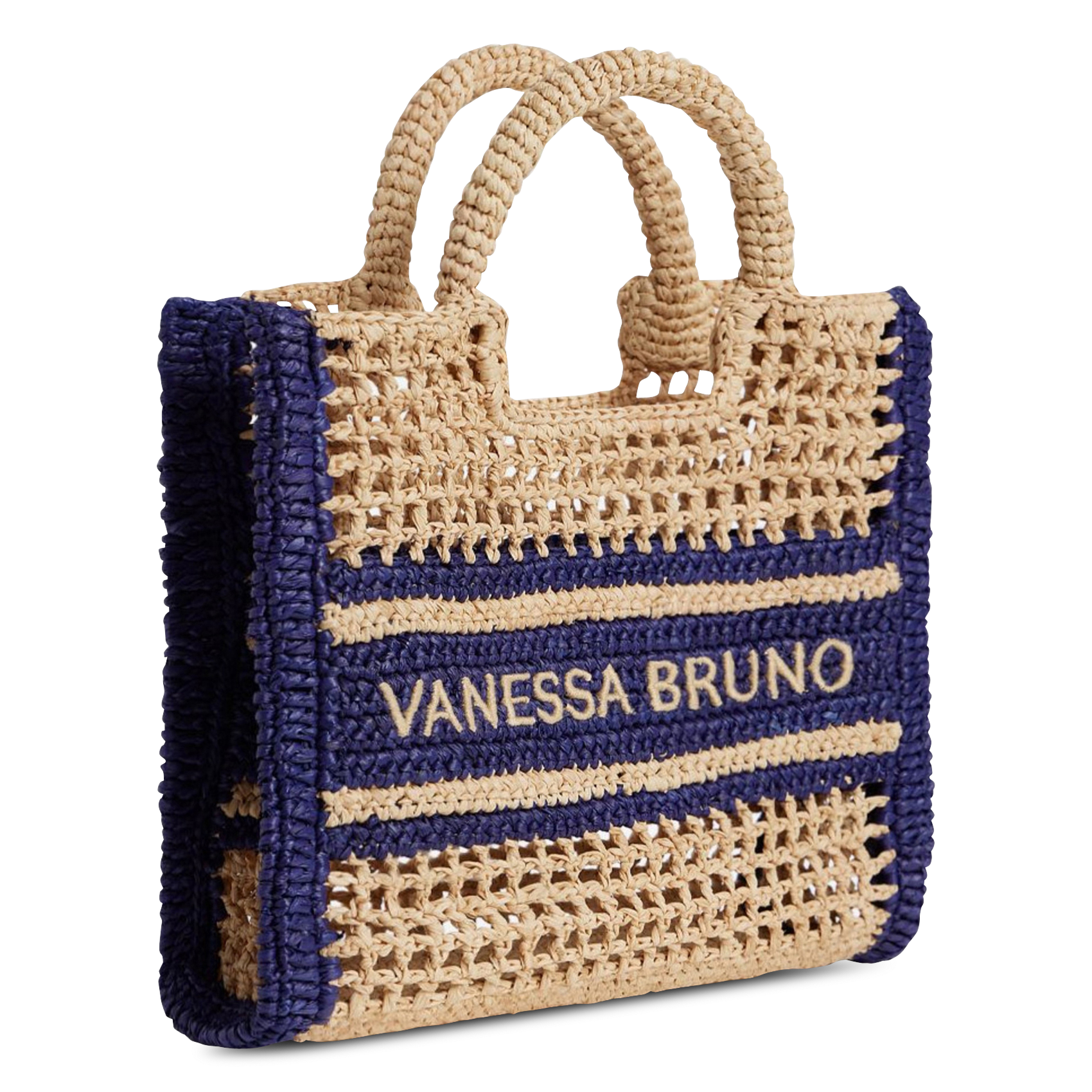 Panier en raphia VANESSA BRUNO Bleu