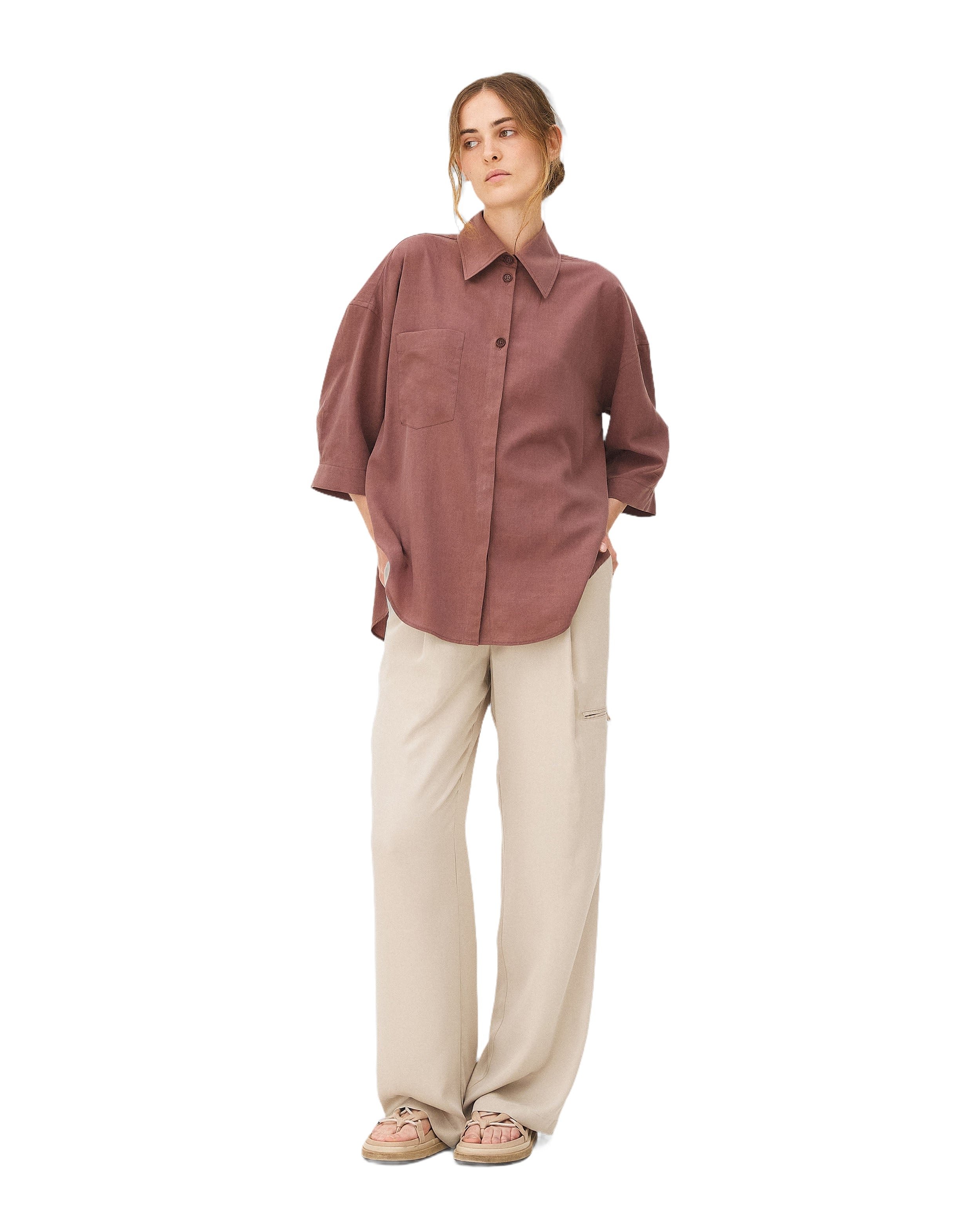 Wide leg pants Noyoco Beige