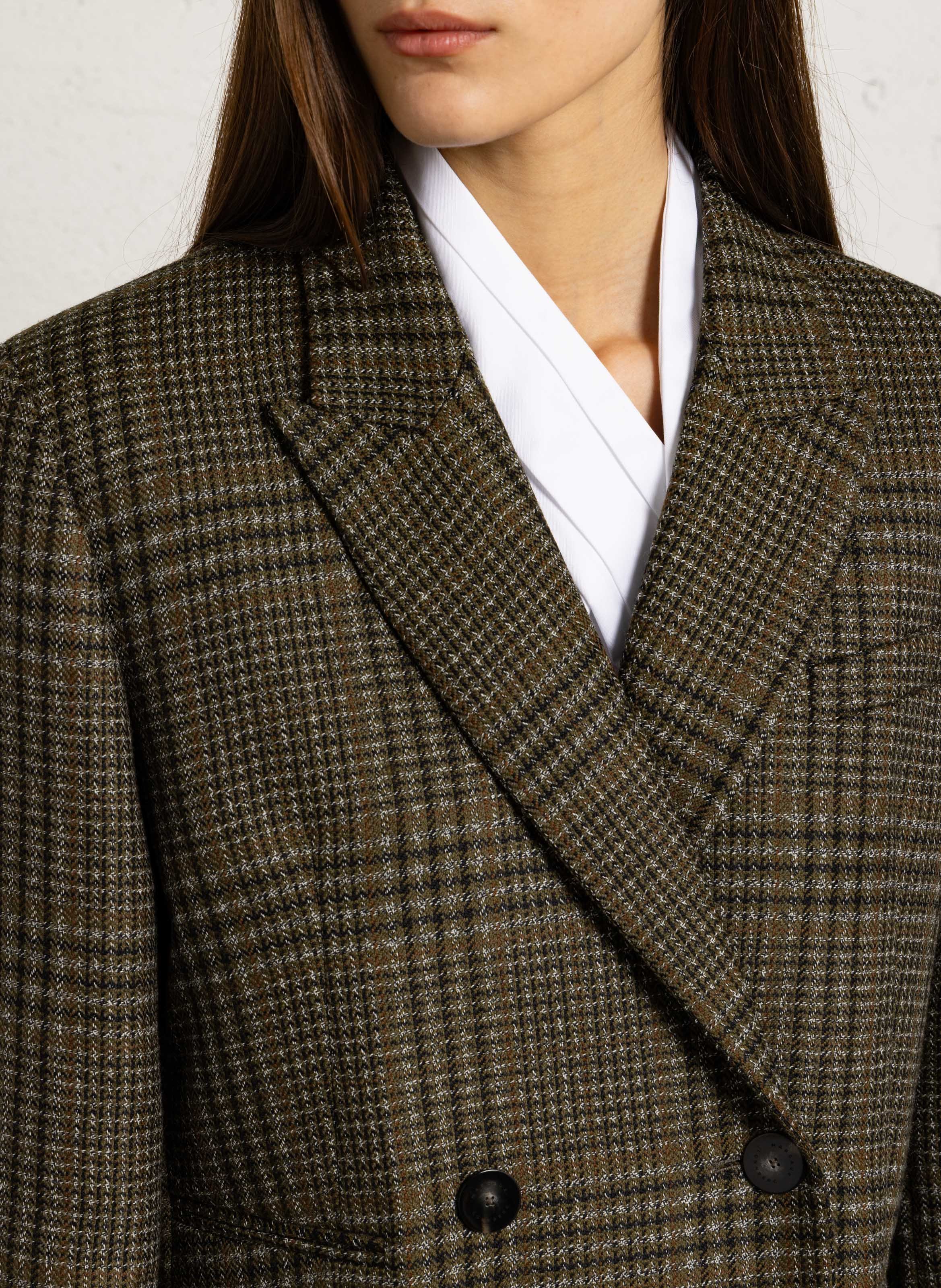 Gerade geschnittener Karo-Blazer MARGAUX LONNBERG Grun
