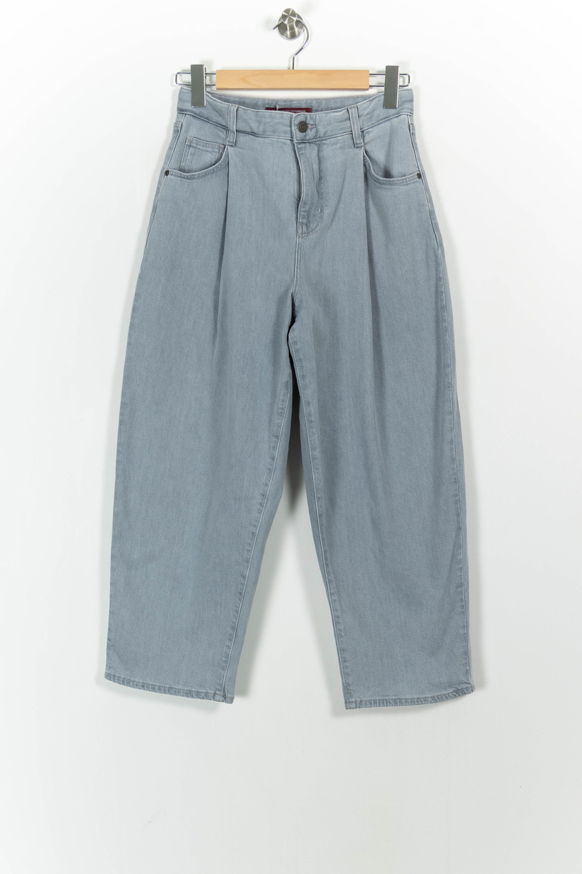 Cropped slim jeans with studs COMPTOIR DES COTONNIERS - Seconde main Blue