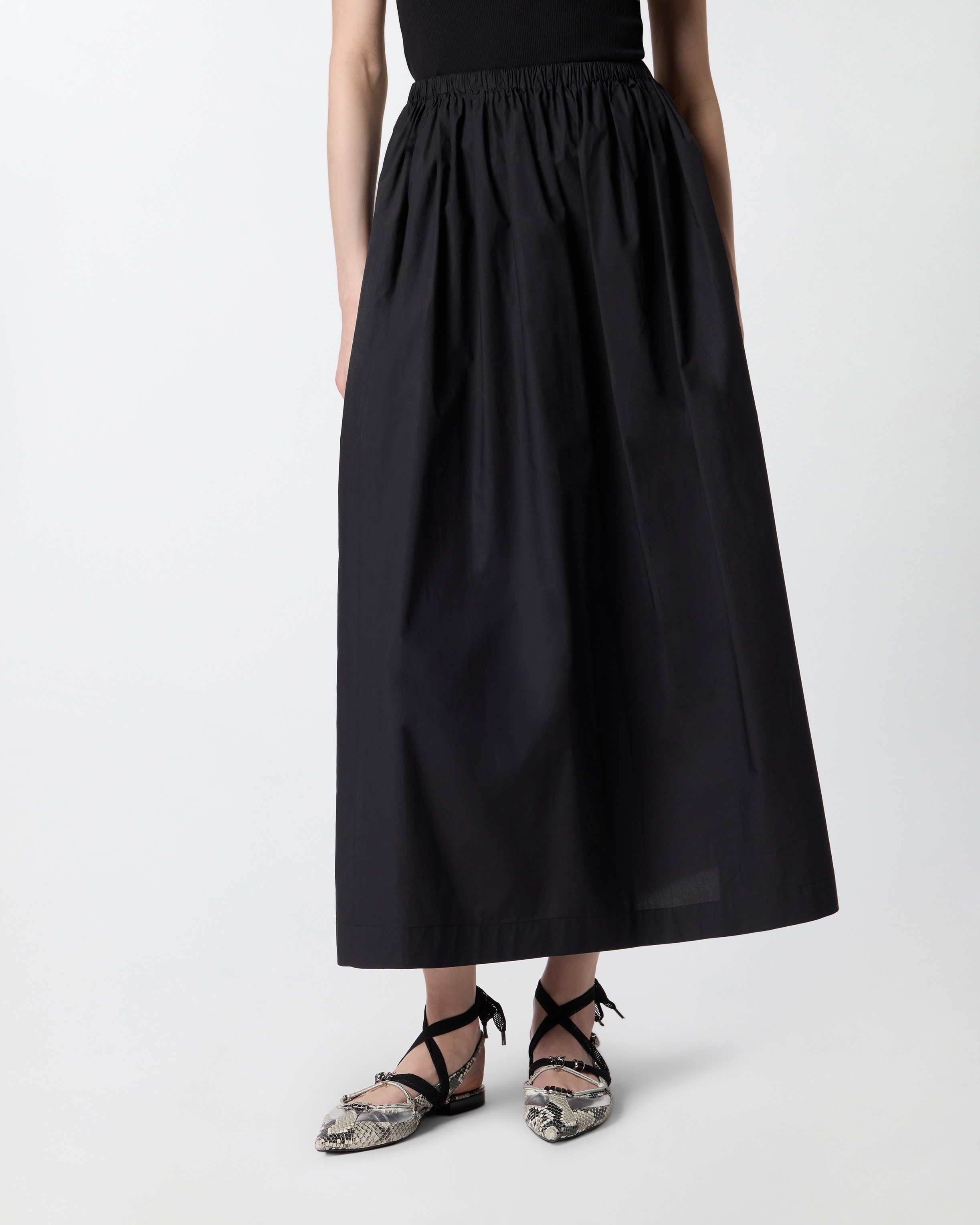 Jupe longue à taille élastiquée PINKO Noir