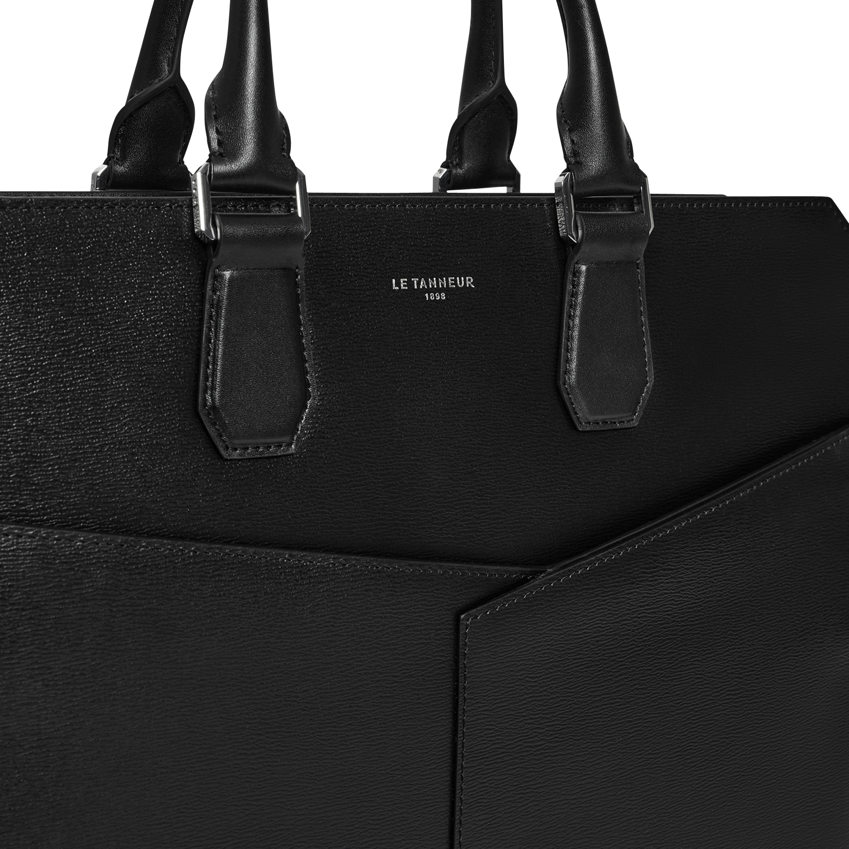 Leren laptoptas LE TANNEUR Zwart