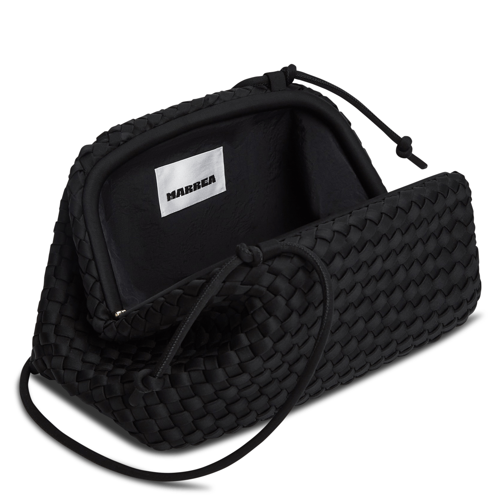 Geflochtene Schultertasche MARREA Schwarz