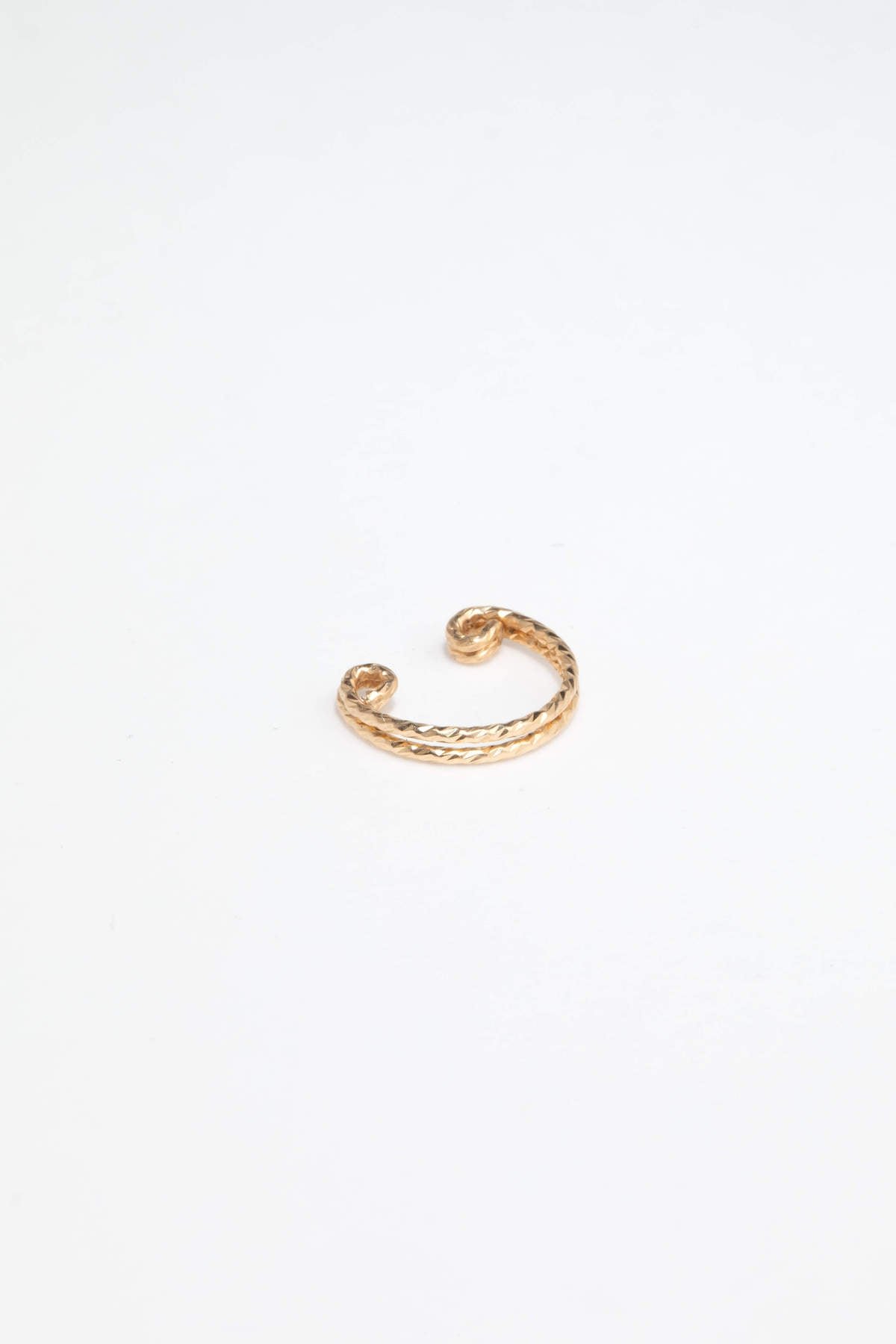 Faux double shimmer ring piercing YAY Golden