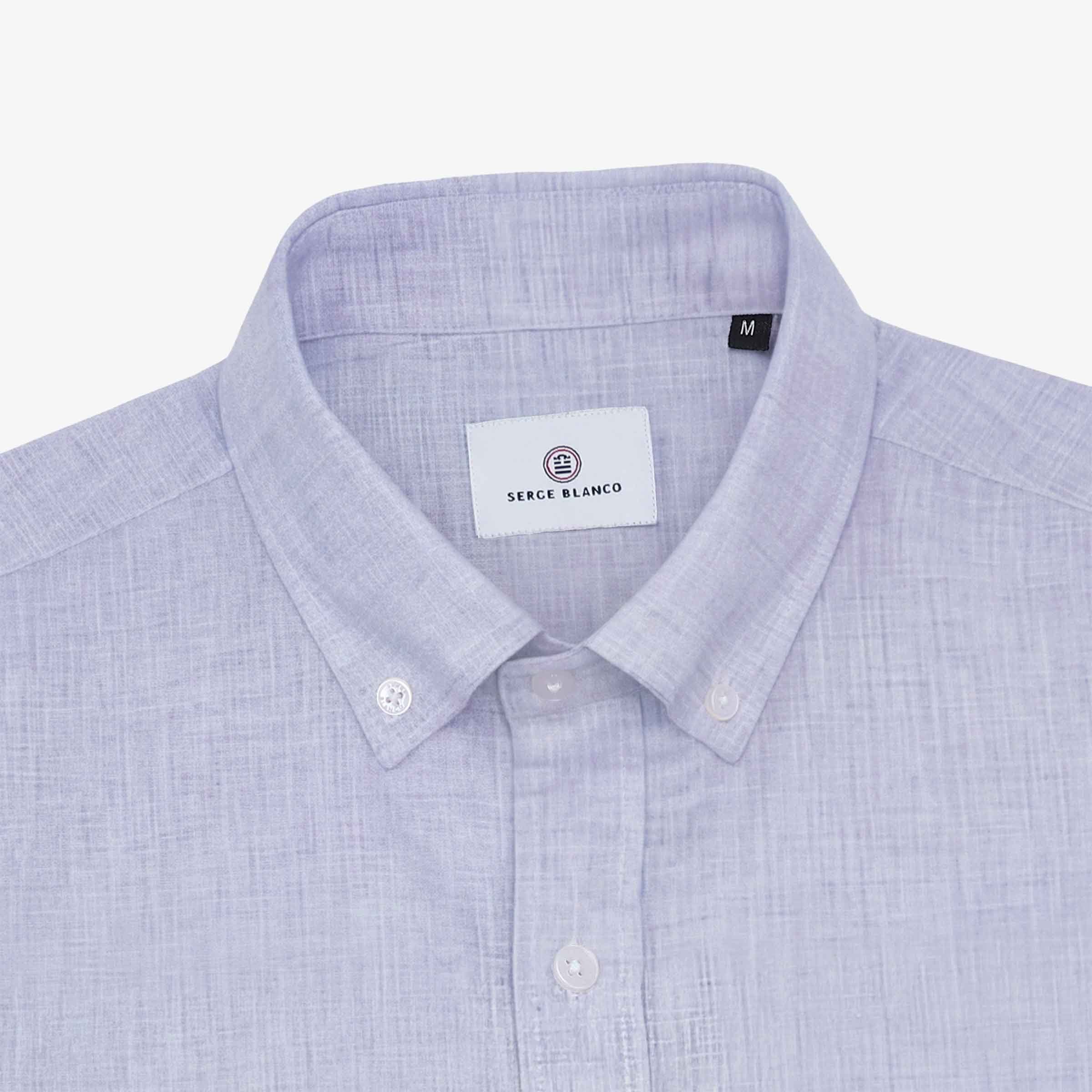 Blue long-sleeve shirt SERGE BLANCO Purple