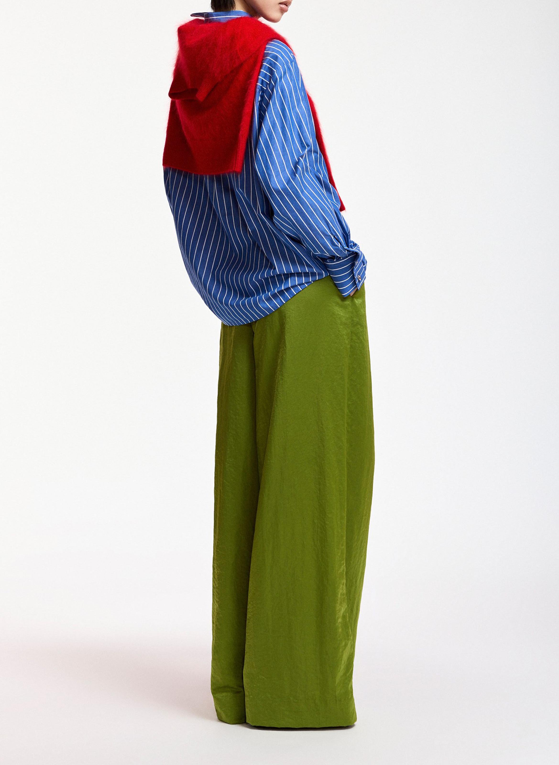 Shirt with pointed collar in organic cotton ESSENTIEL ANTWERP Blue