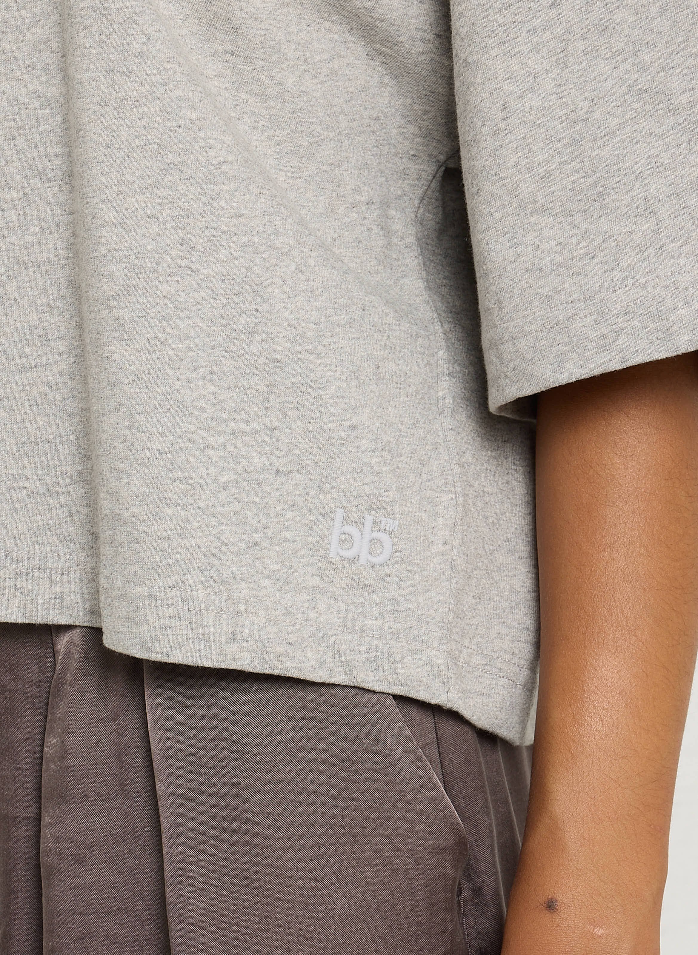 Tee-shirt oversize col rond en coton BELLEROSE Gris