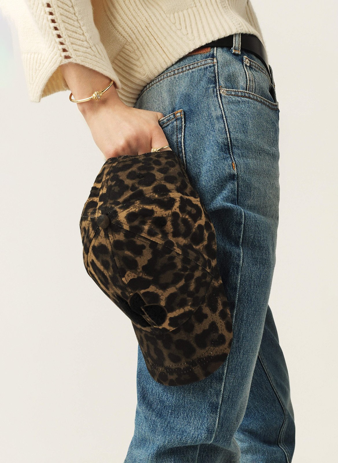 Leopard visor cap BA&SH Brown