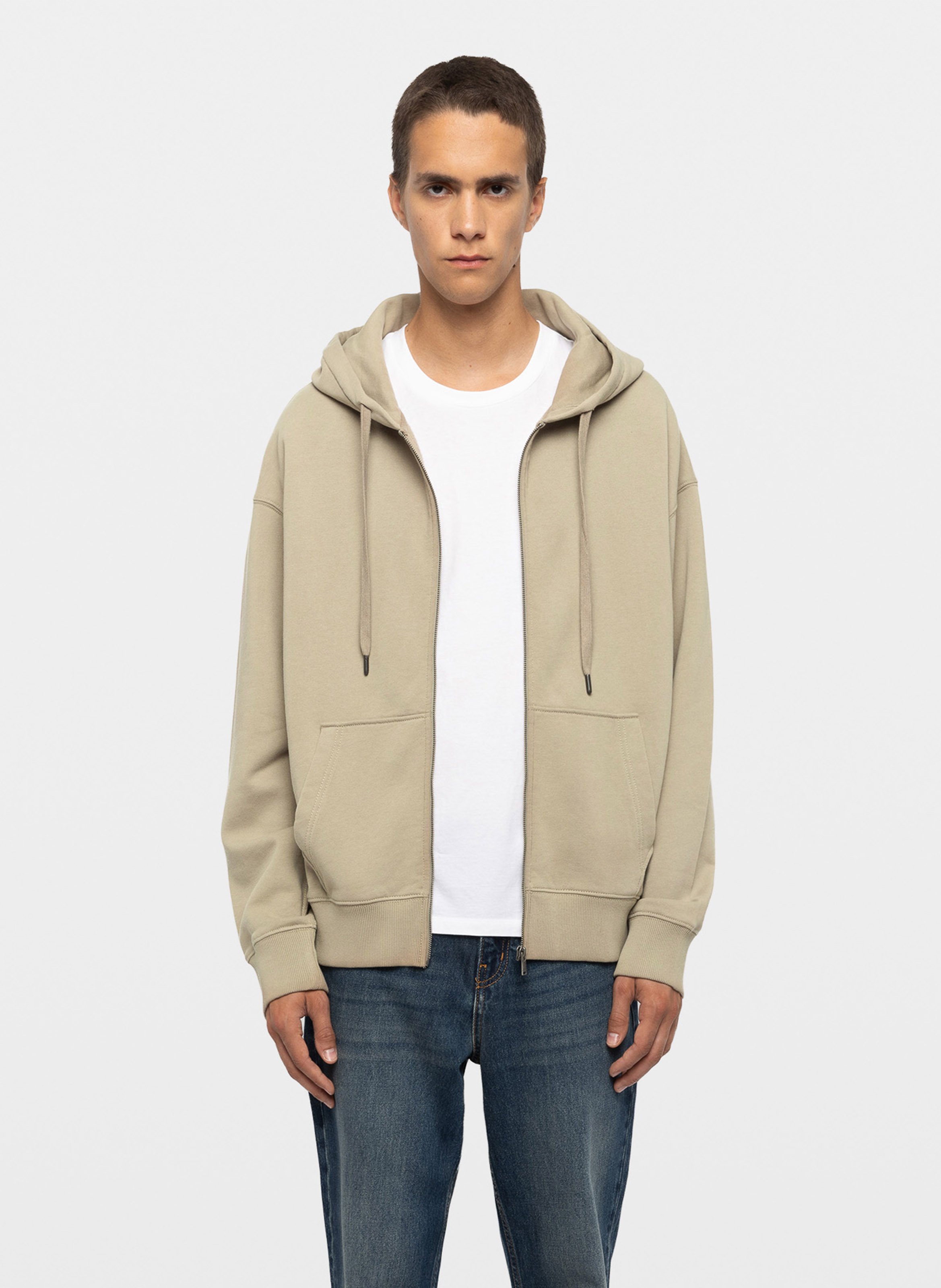Straight zip-up cotton sweatshirt ZADIG&VOLTAIRE Beige