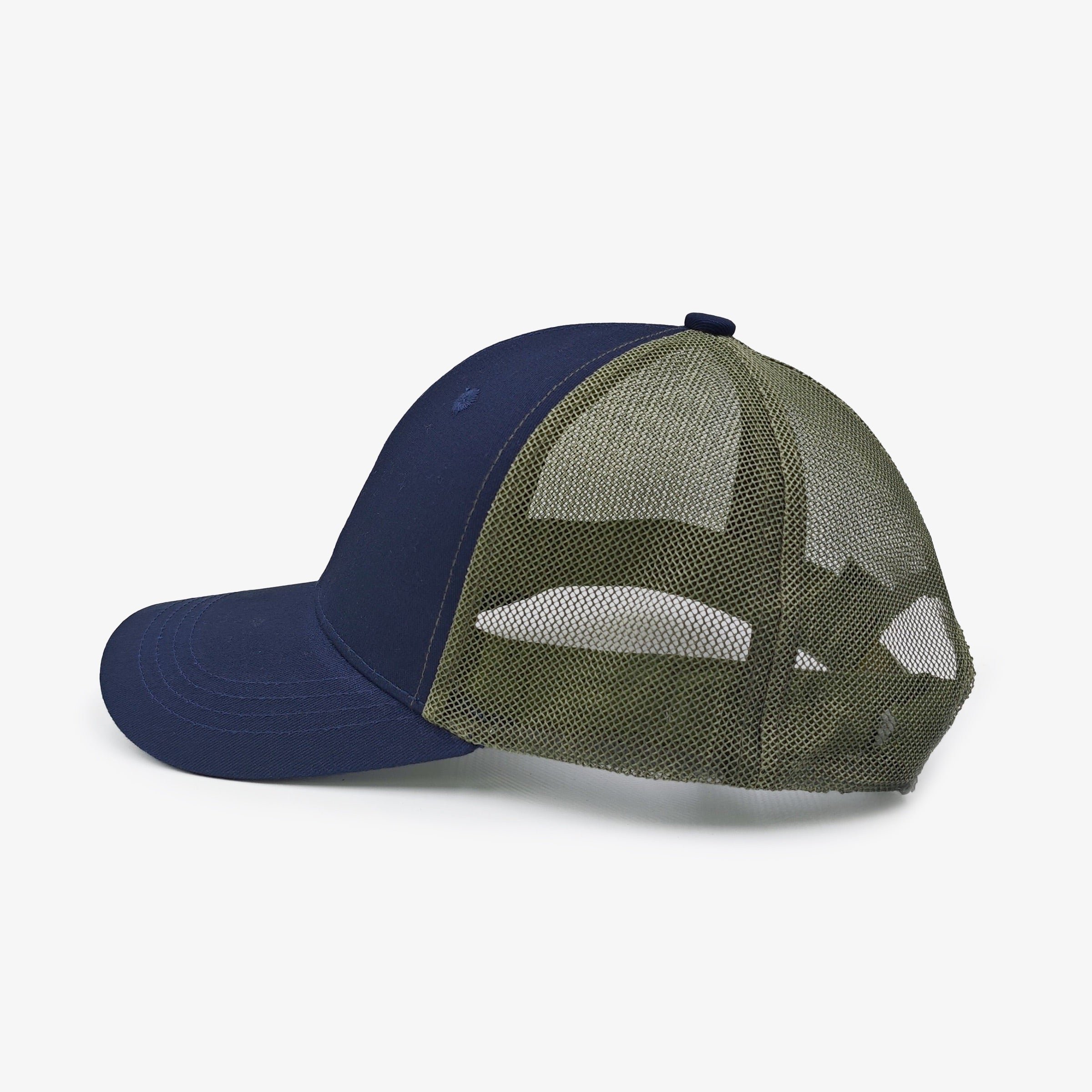 Navy blue and khaki trucker cap SERGE BLANCO Blue