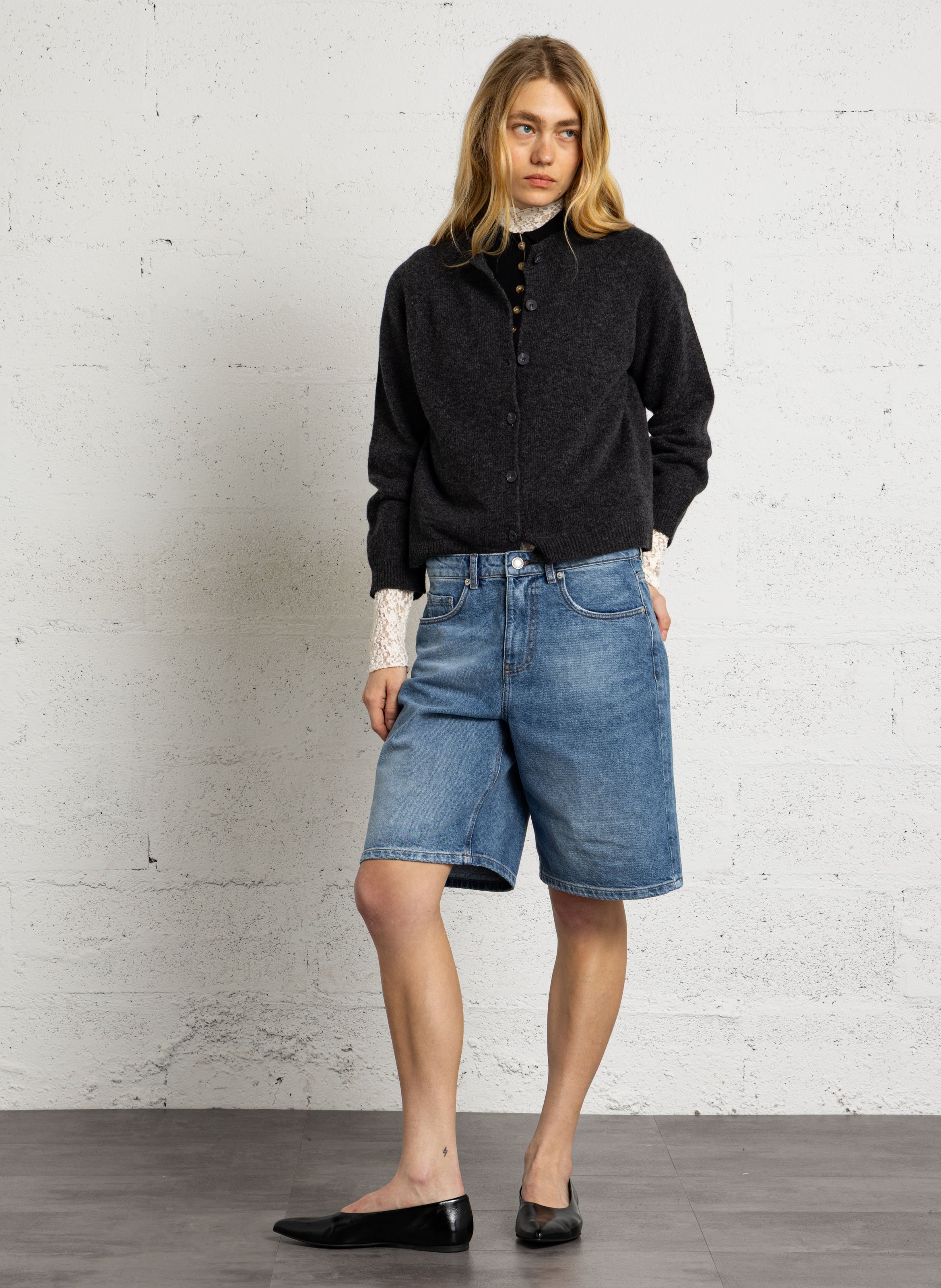 Top ajusté en dentelle JC SOPHIE Blanc