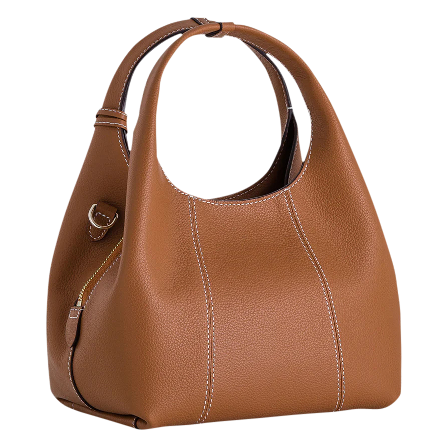 Sac bandoulière en cuir grainé  LE TANNEUR Marron