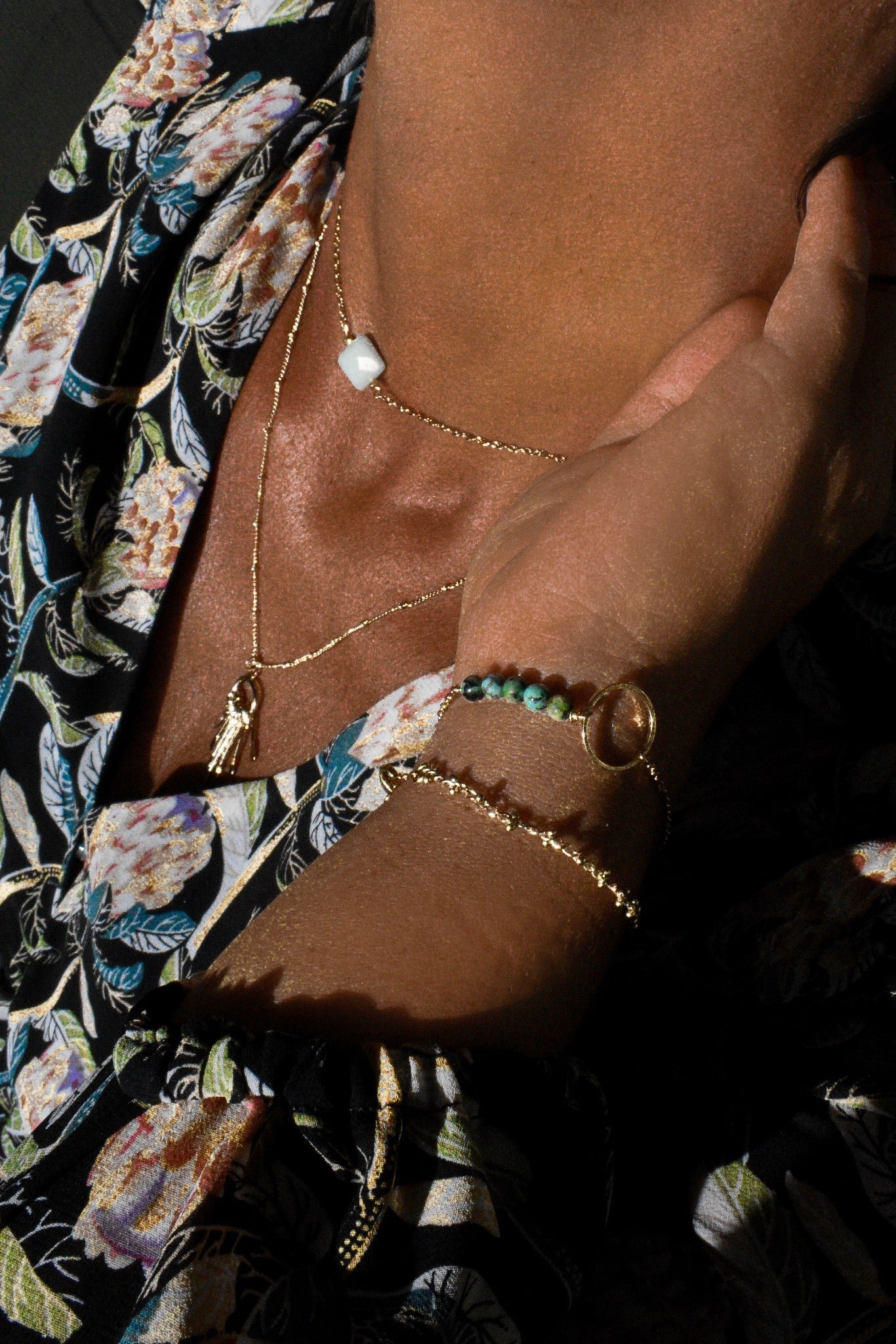 Amazonite necklace GINANDGER Blue