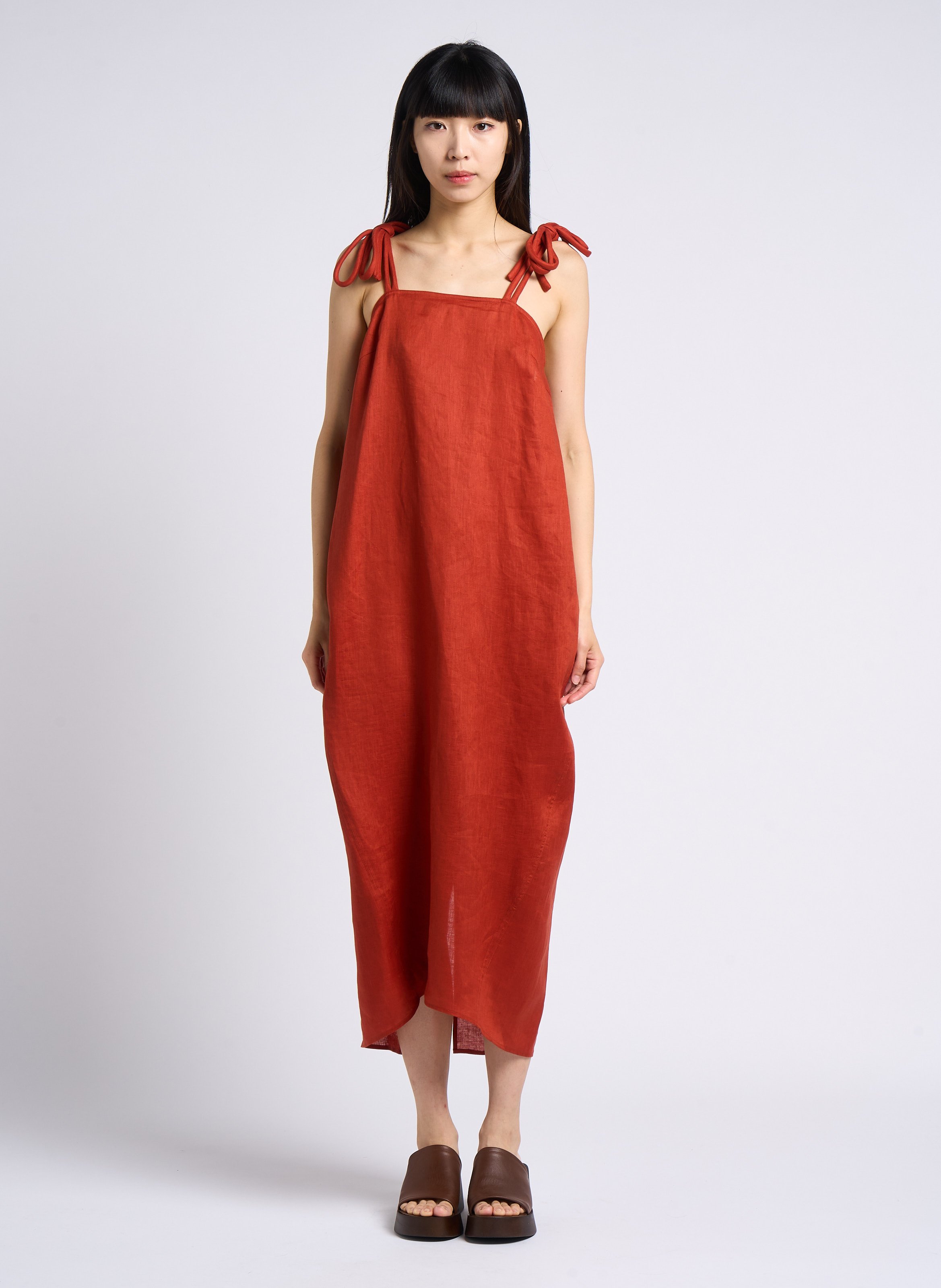 Abito midi in lino Rouille Max Mara Leisure - Donna