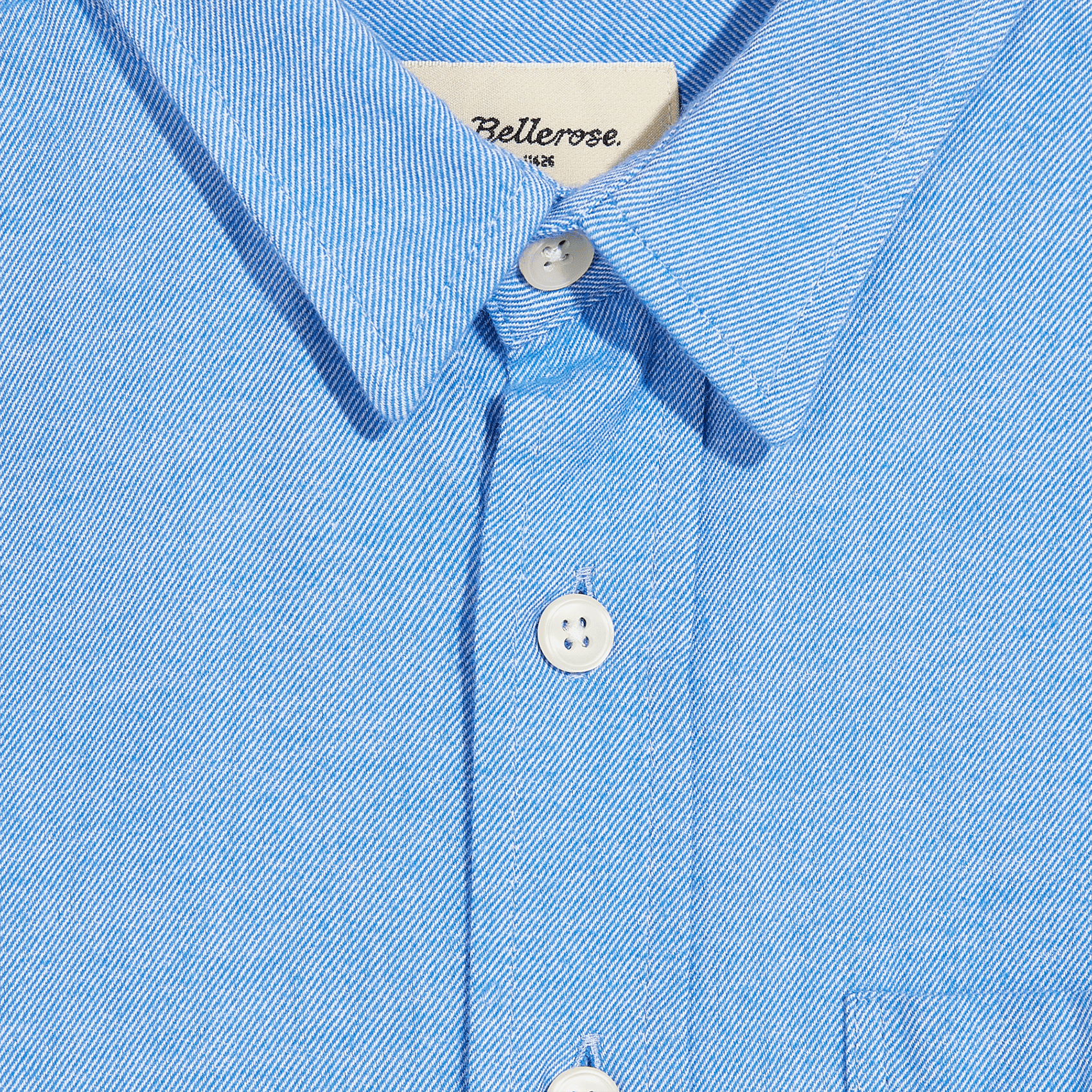 Chemise col classique manches contrastantes en coton BELLEROSE Blue