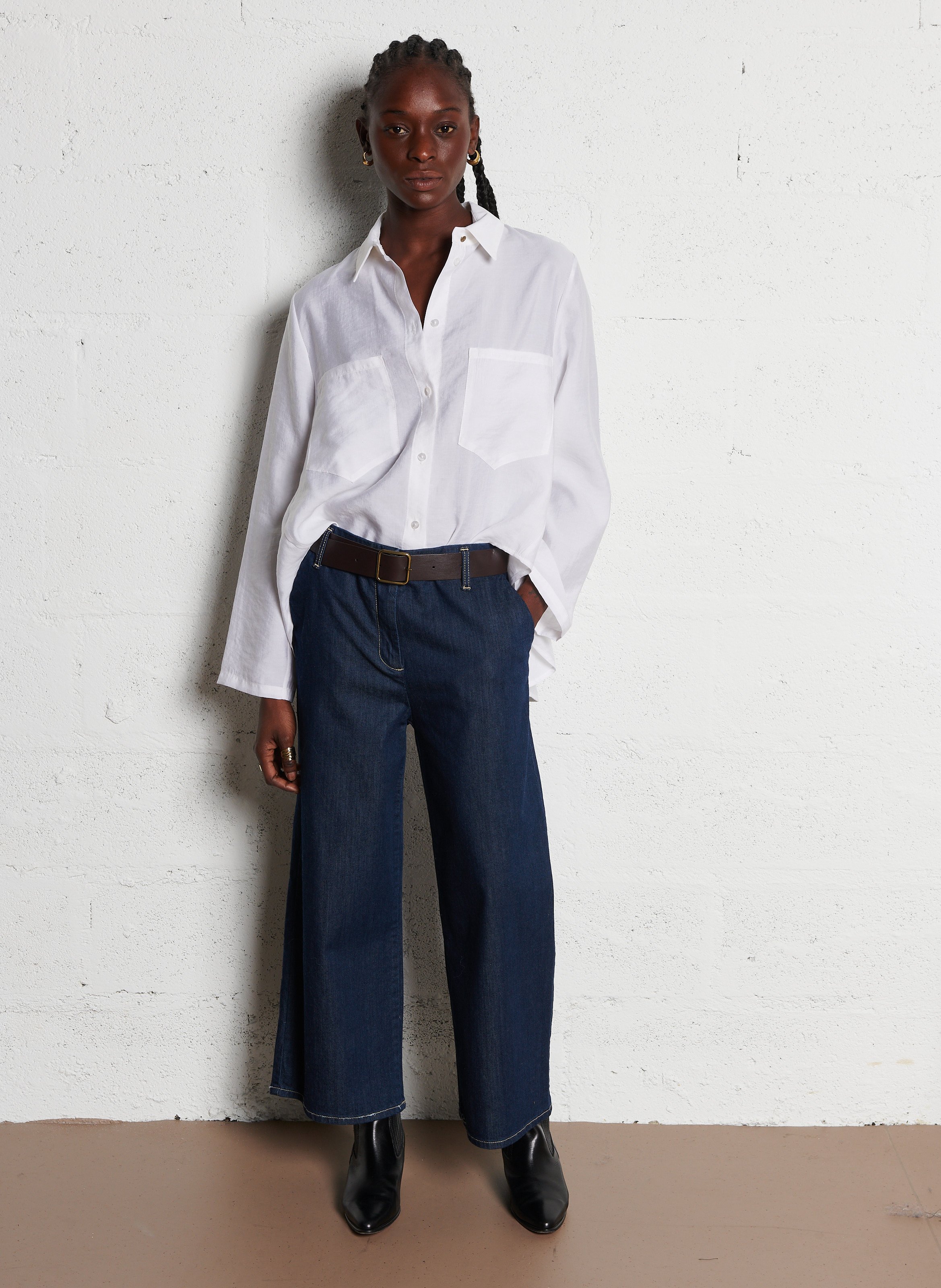 Chemise col classique PLEASE White