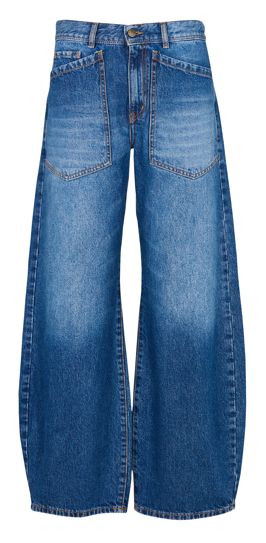 Katoenen jeans met rechte pijp ACQUAVERDE Blauw