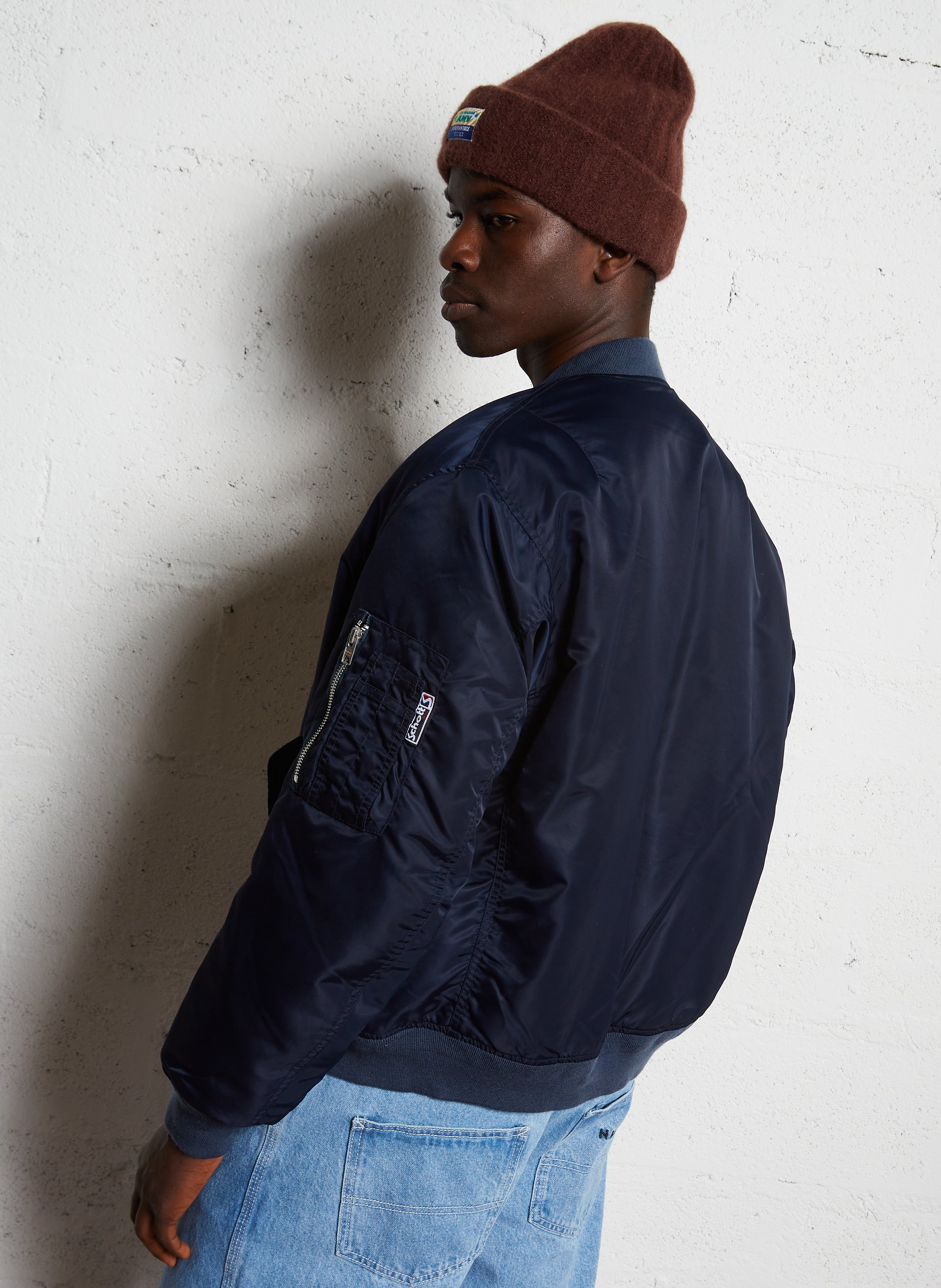 Blouson ample vintage  SCHOTT Bleu