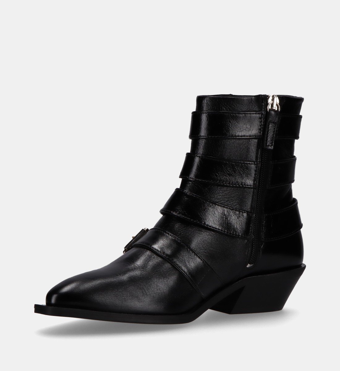 Bianca leather ankle boots ALOHAS Black