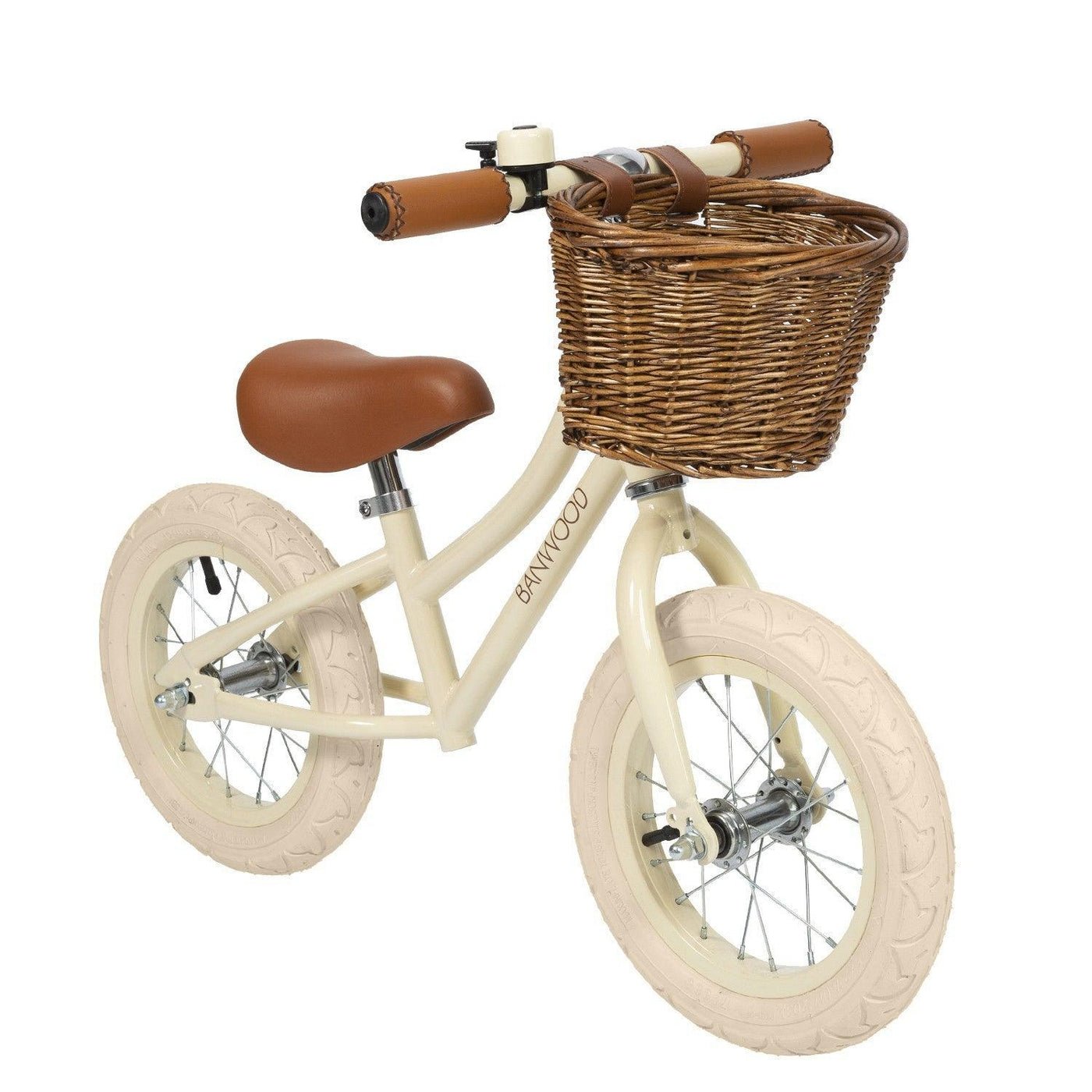 Cream steel balance bike cycling 3-5 years Banwood Beige