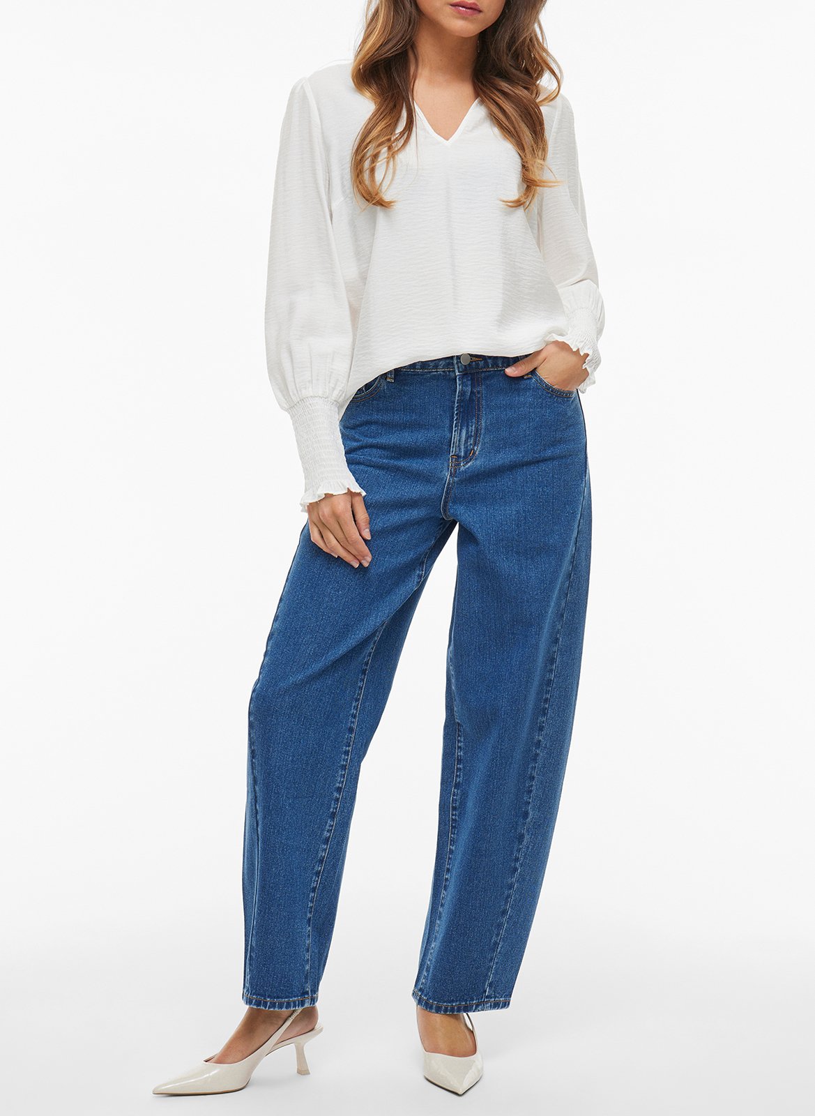 Grote katoenen jeans VILA Blauw