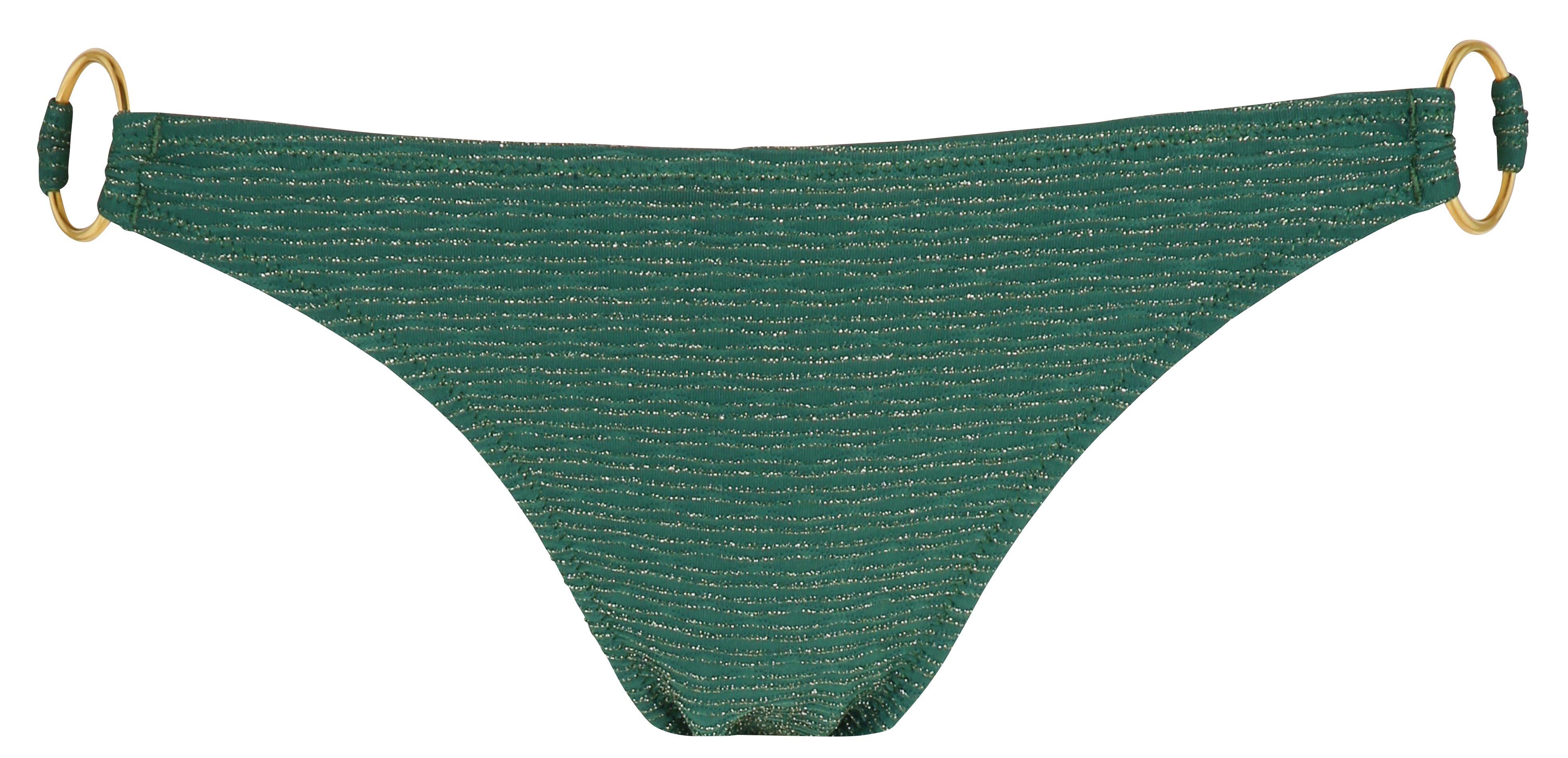 Plain textured bikini bottoms BANANA MOON Green