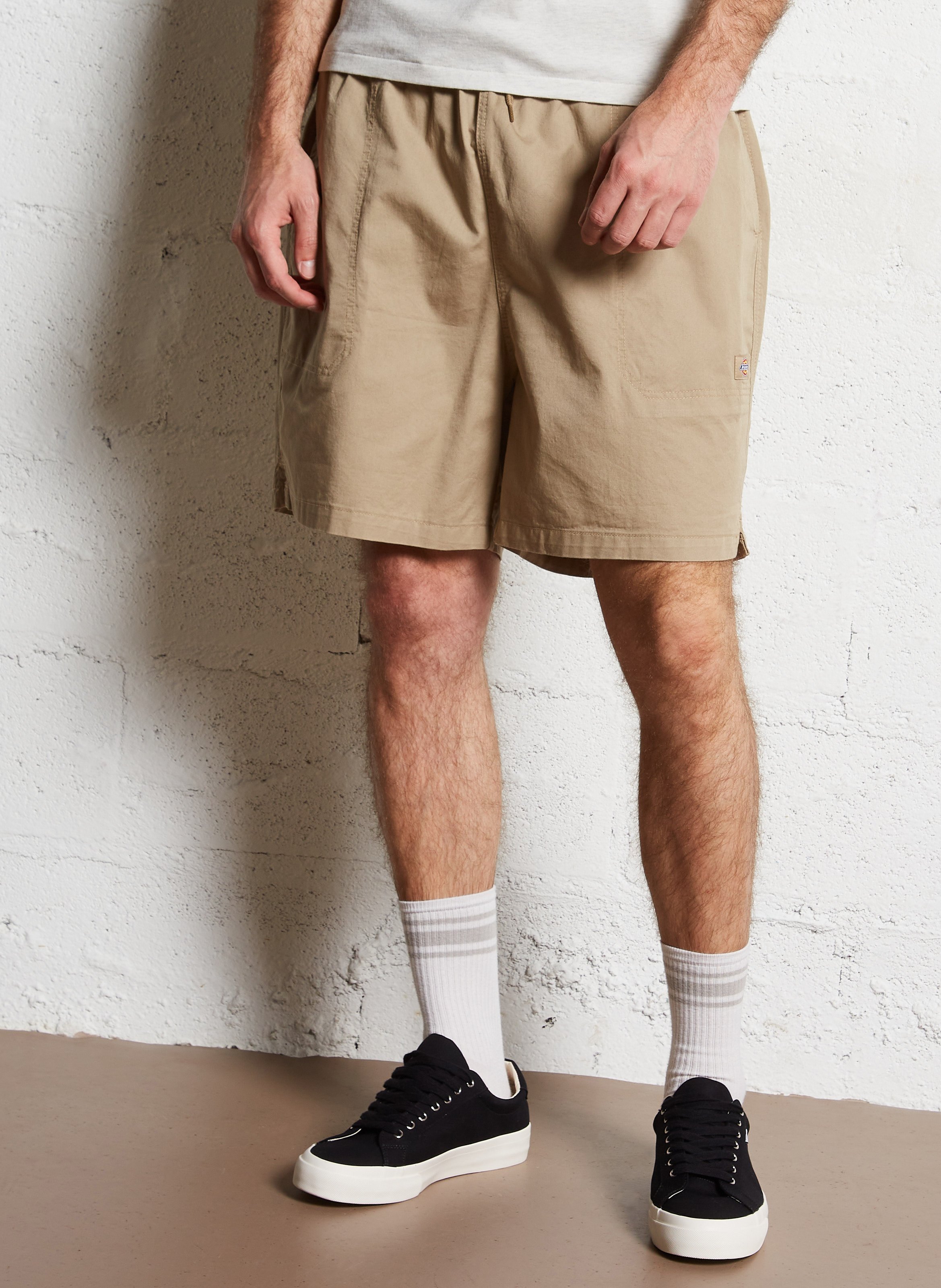 Straight cotton shorts DICKIES Beige
